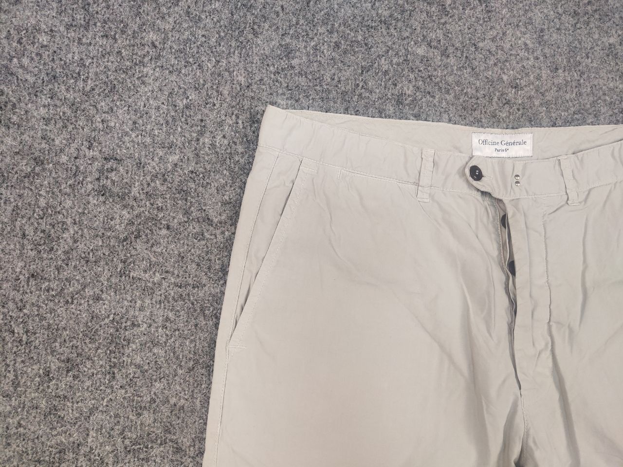 Officine Generale Officine Generale Fisherman Bermuda Beige Button Shorts Size US 36 / EU 52 - 8 Thumbnail