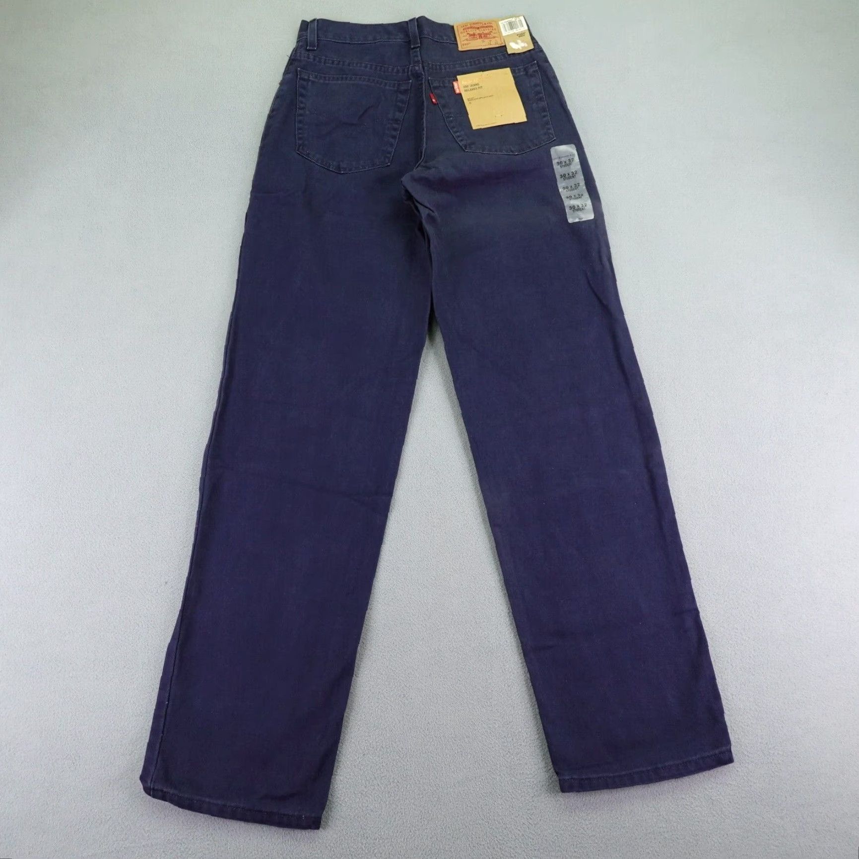 Levi's VINTAGE Levi's Jeans Men 550 Straight Relaxed Fit 30x32 Blue Denim Deadstock Y2K Men Size US 29 - 7 Thumbnail