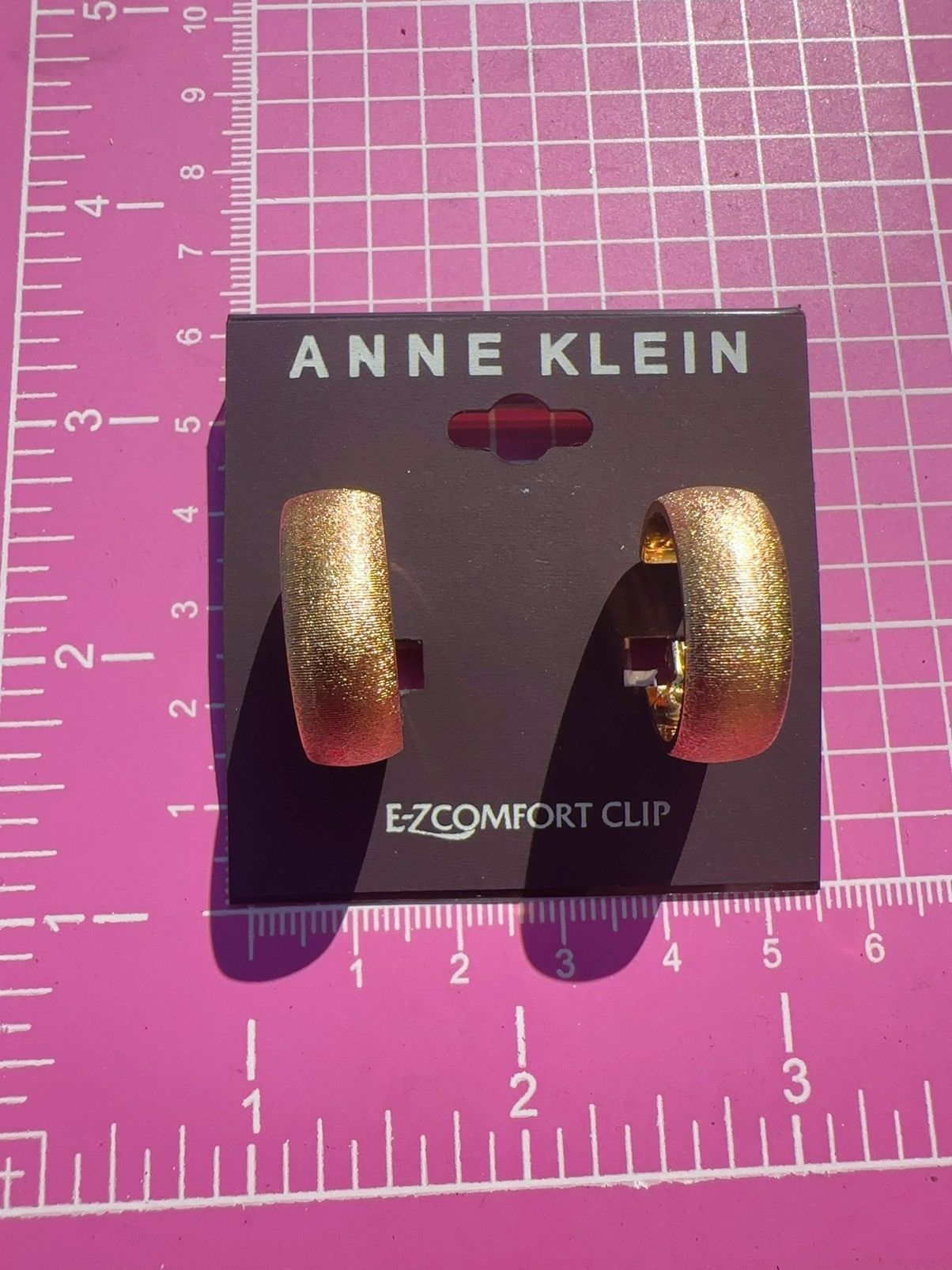 Anne Klein Anne Klein Frosted gold loops e-zcomfort clip on earrings Size ONE SIZE - 5 Thumbnail