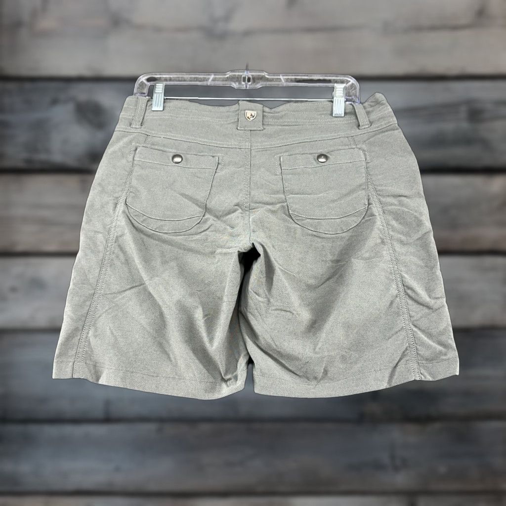 Vintage Kuhl Trekr Shorts Womens 8 Grey Lightweight Nylon Blend Flat Front Hiking Chino Outdoor 5-Pocket Womens Size 30" / US 8 / IT 44 - 1 Thumbnail