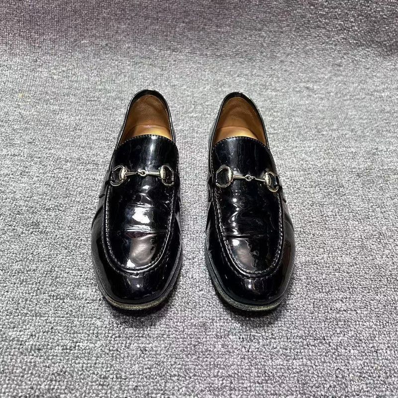 Gucci Gucci Black Patent Leather Loafers for Men and Women Size US 5.5 / EU 38 - 2 Thumbnail