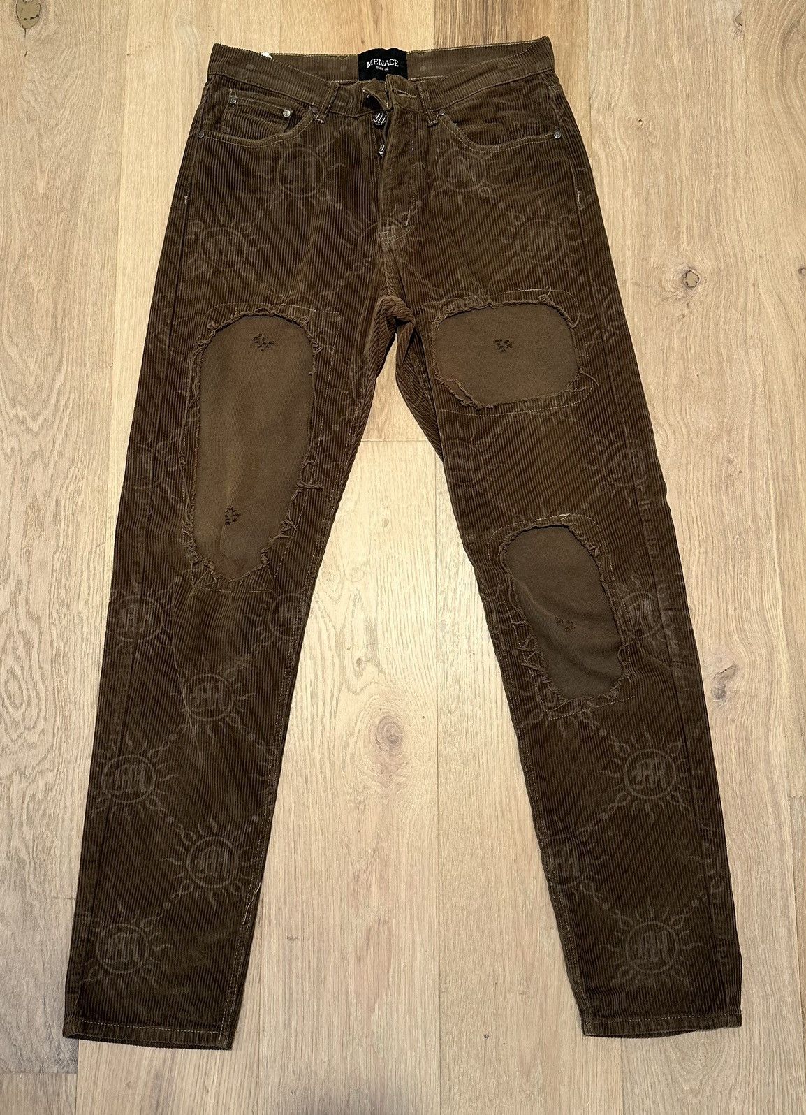 Menace Ripped Corduroy Pants Size US 32 / EU 48 - 1 Thumbnail