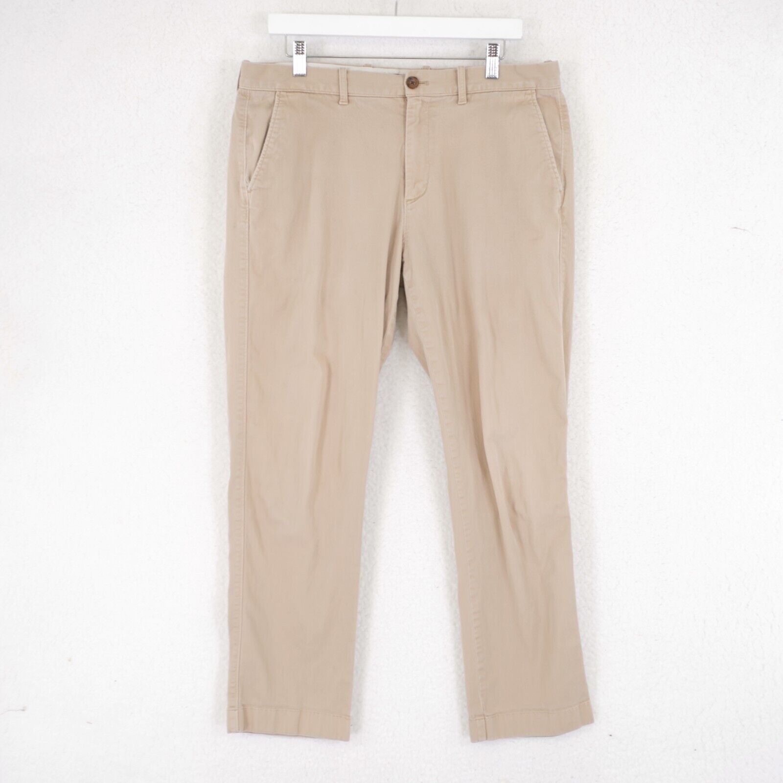 J.Crew J. Crew Flex Tan Cotton Straight Chino Pants 34/28 Mid Rise Size US 34 / EU 50 - 1 Thumbnail