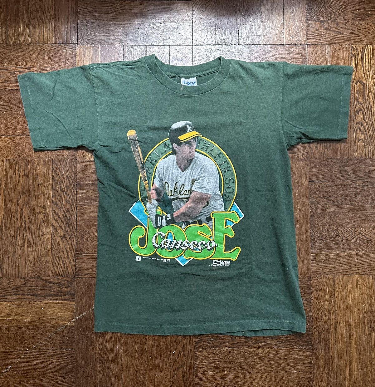 Vintage 1990 Jose Canseco Oakland A's MLB Baseball T-Shirt