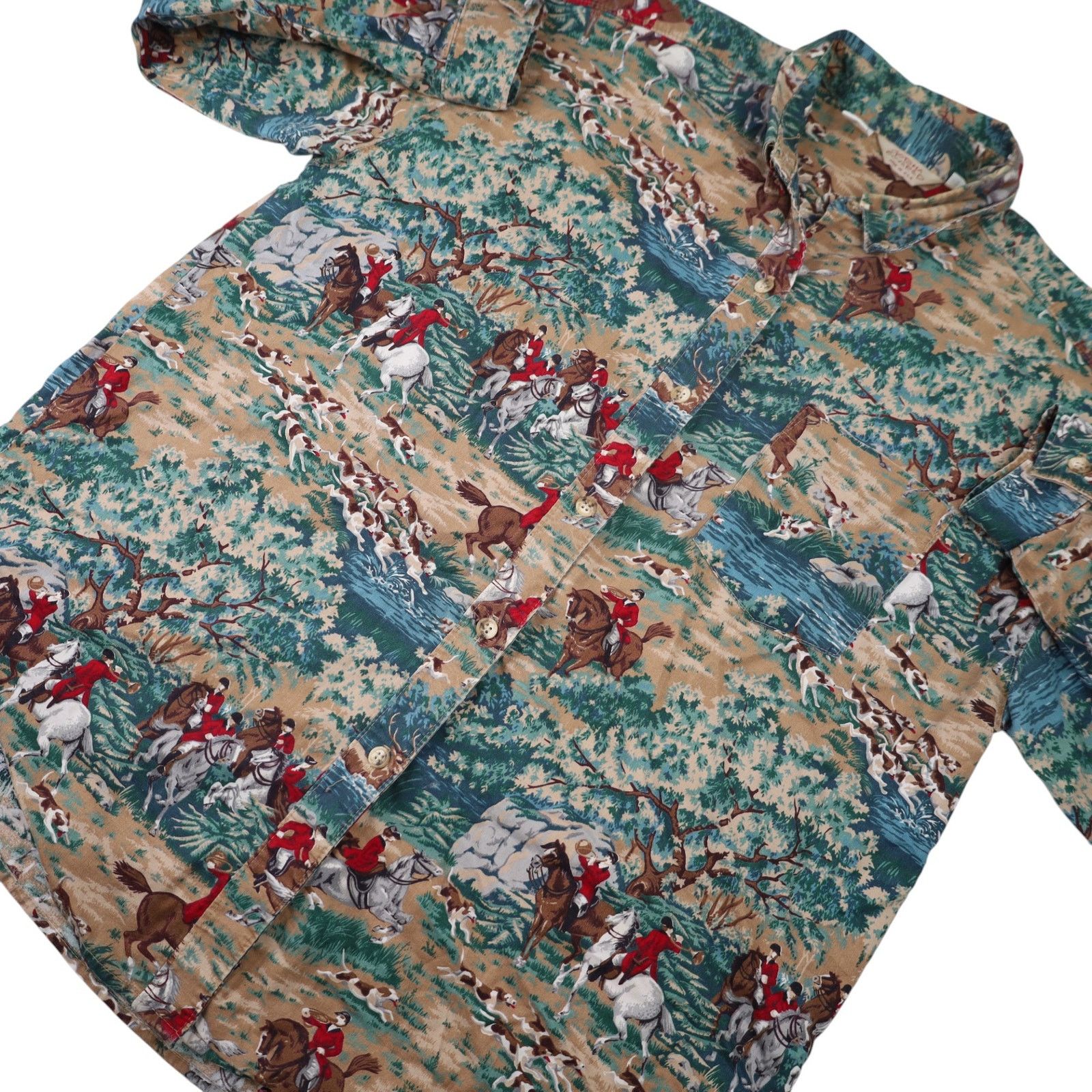 Vintage VTG Gotcha Covered Classic Fox Hunting Pattern Button Up Size US L / EU 52-54 / 3 - 5 Thumbnail