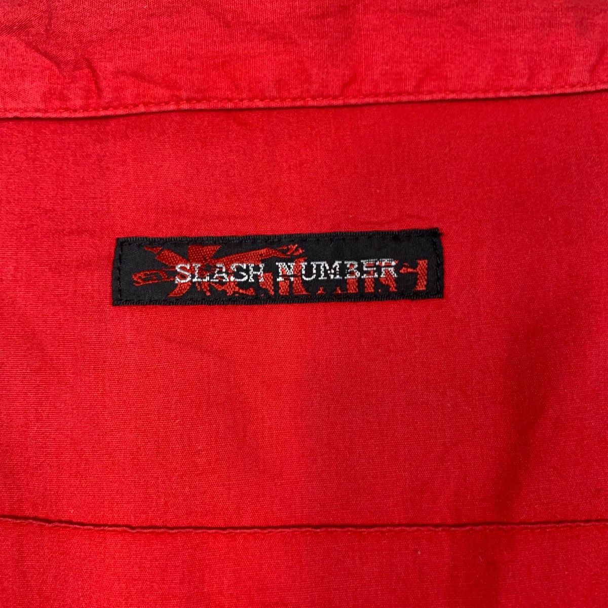 Japanese Brand SLASH NUMBER Red Short Sleeve Button Shirt #2075-C90 Size US L / EU 52-54 / 3 - 9 Thumbnail