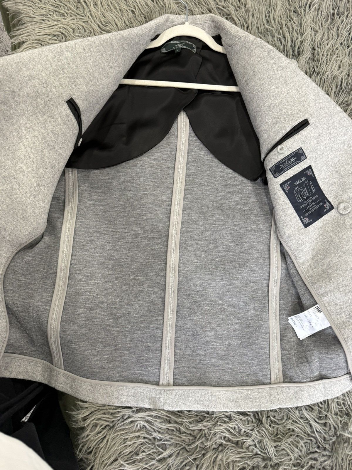 Kith Kith Felted Double Brested Blazer Heather Grey | Size S Size 38R - 11 Thumbnail