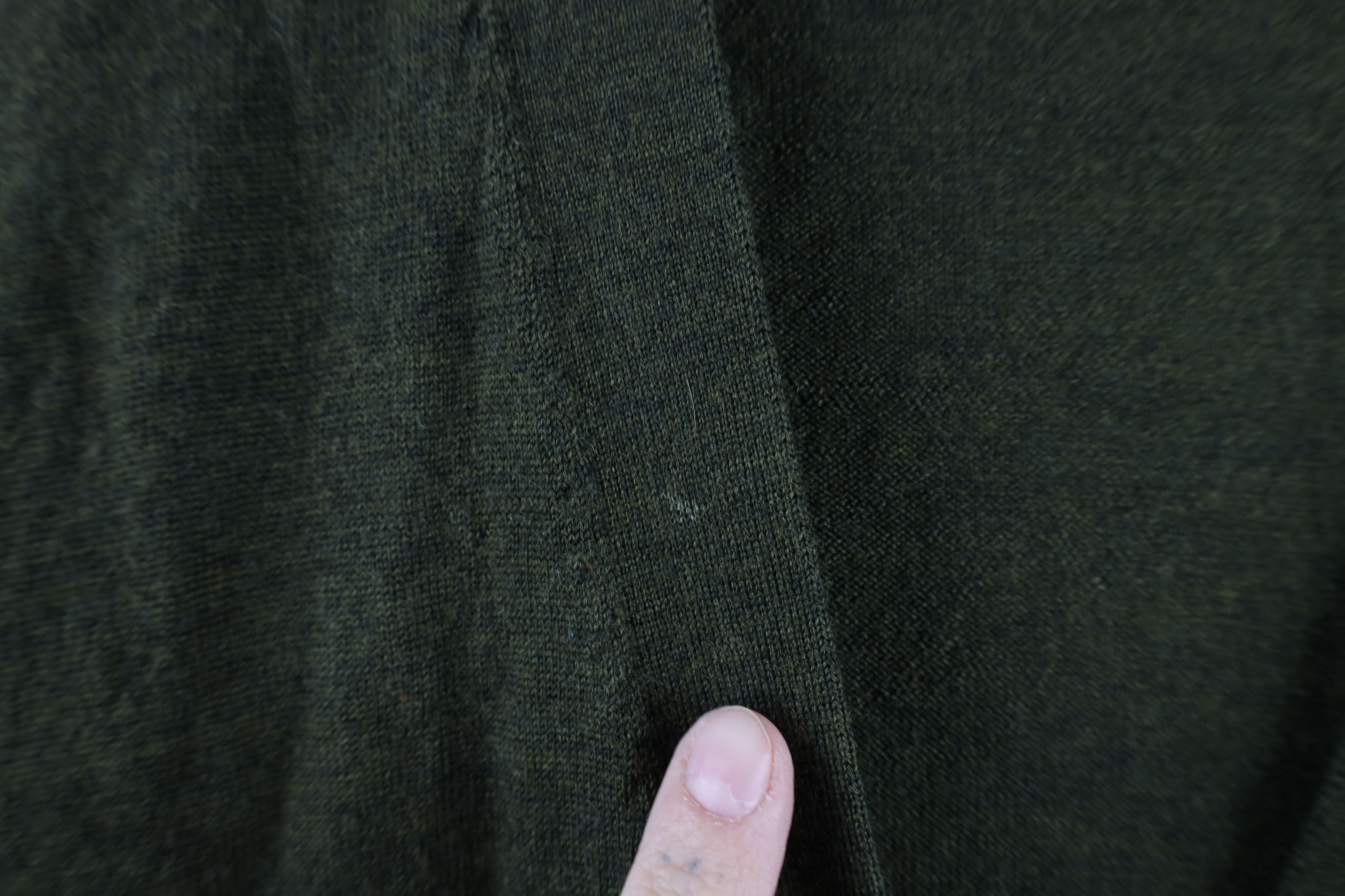 J.Crew × Vintage J Crew Blank Merino Wool Knit Cardigan Sweater Green Size XL / US 12-14 / IT 48-50 - 5 Thumbnail
