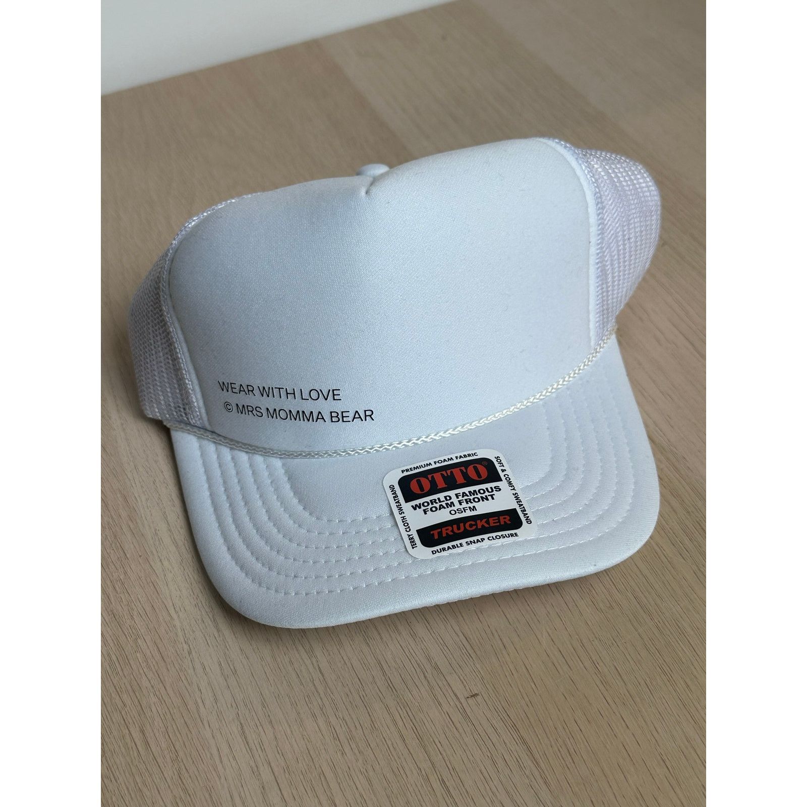 Other White Mrs Momma Beat Trucker Hat - New - OS Size ONE SIZE - 1 Thumbnail