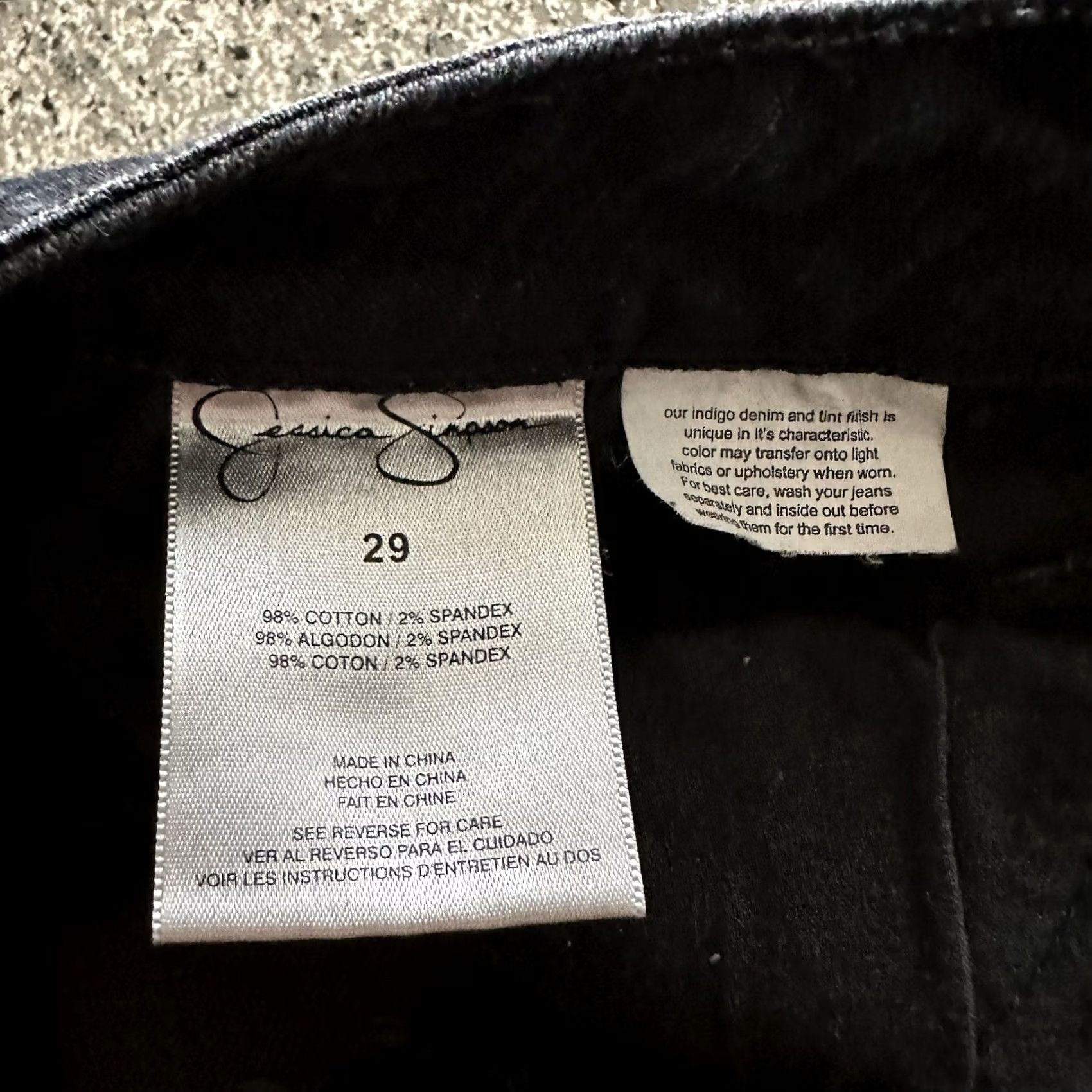Jessica Simpson Jessica Simpson Jeans Womens 29x29 Kiss Me Low Rise Skinny Black 5-Pocket Denim Jeans Mens Womens Girls not applicable Size 29" - 7 Thumbnail