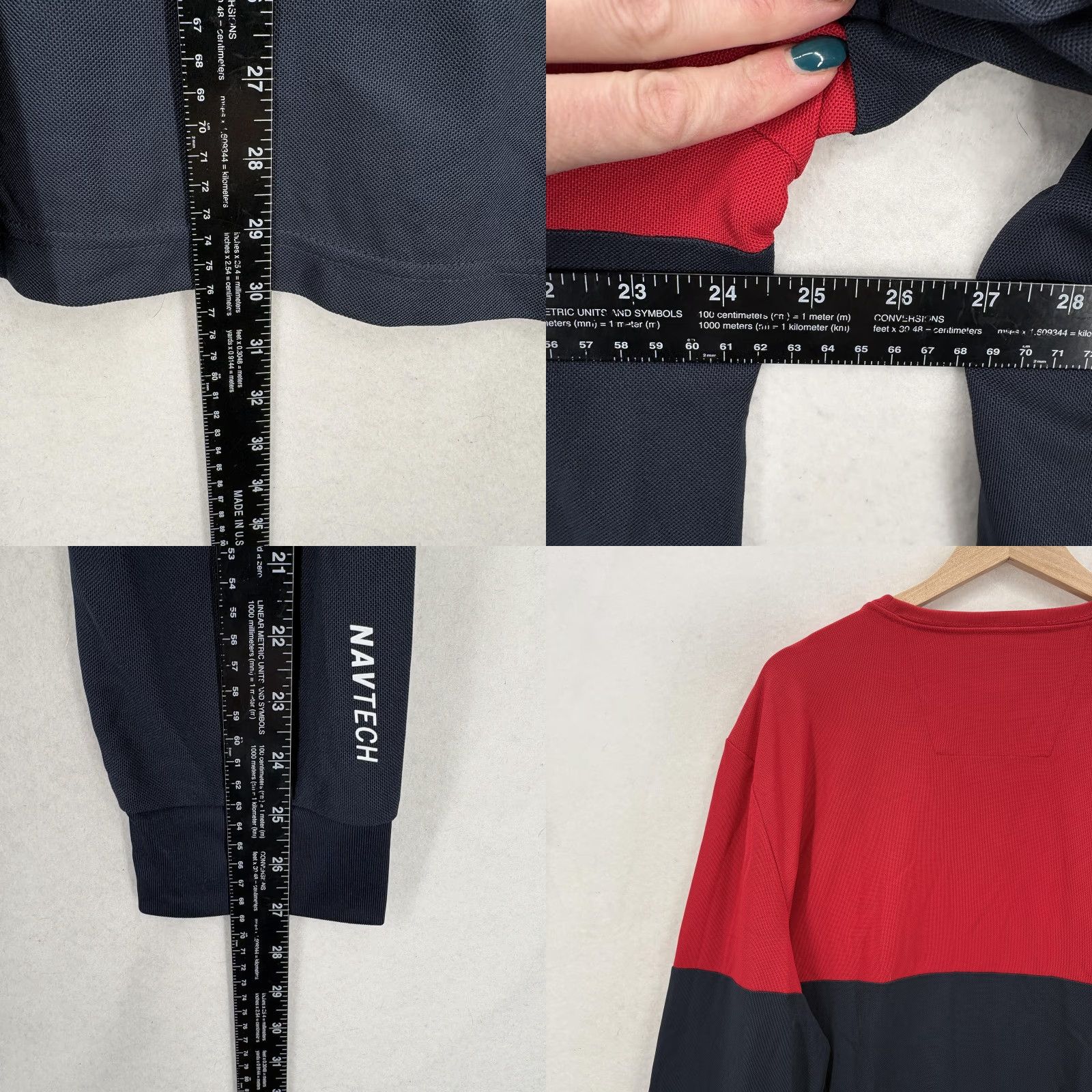 Nautica Nautica NAVTECH Long Sleeve Colorblock Shirt Mens XL Multicolor Crew Neck Performance Top Size US XL / EU 56 / 4 - 8 Thumbnail