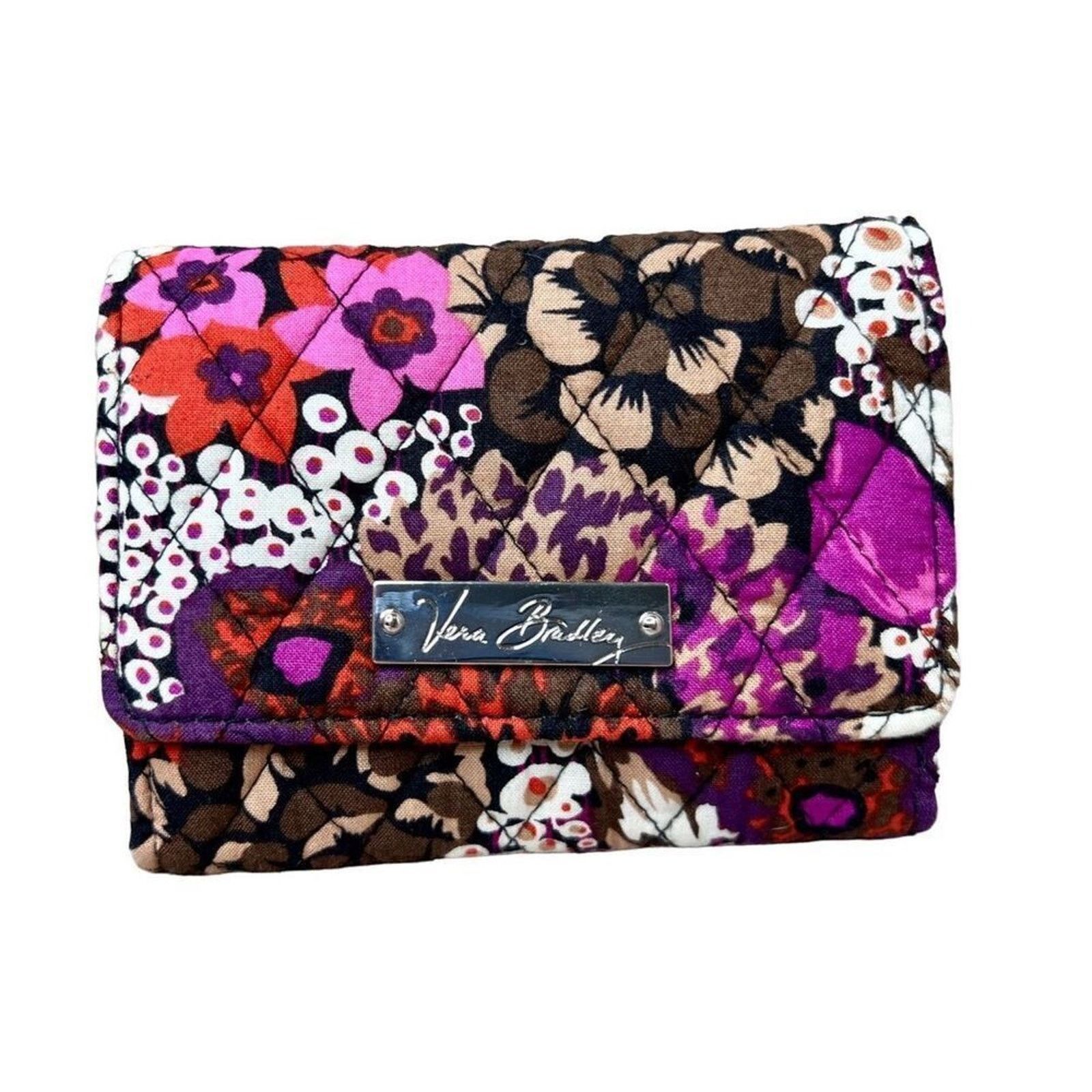 Vera Bradley Vera Bradley Rosewood Floral Euro Tri-fold Wallet Quilted Size ONE SIZE - 1 Thumbnail