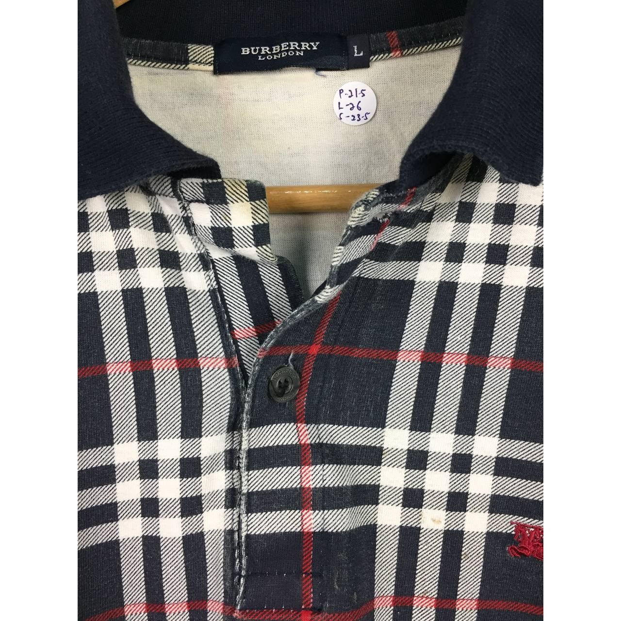 Burberry Vtg Burberry London Nova Check Longsleeve Polo Tee Size US L / EU 52-54 / 3 - 4 Thumbnail