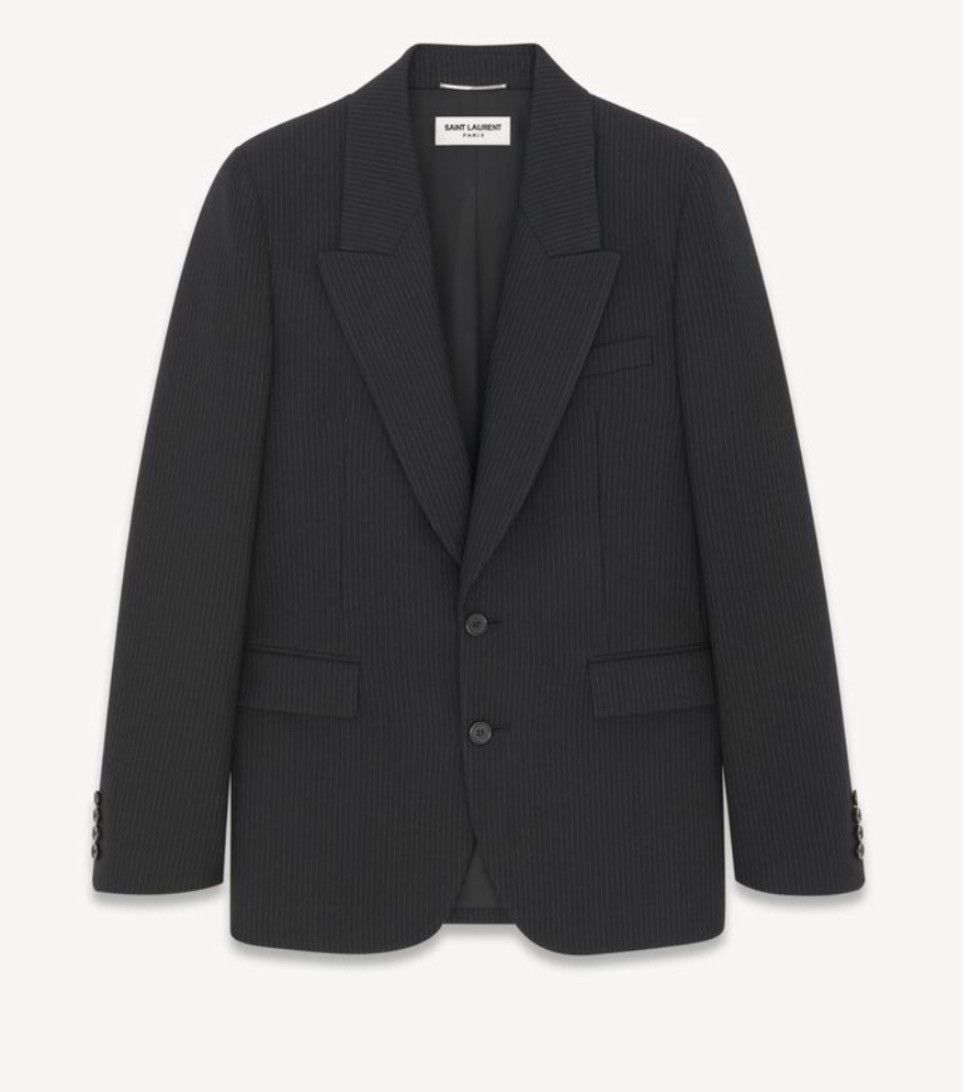 Saint Laurent Paris $3.8K VALUE Jacket in stripped wool Size US M / EU 48-50 / 2 - 1 Preview