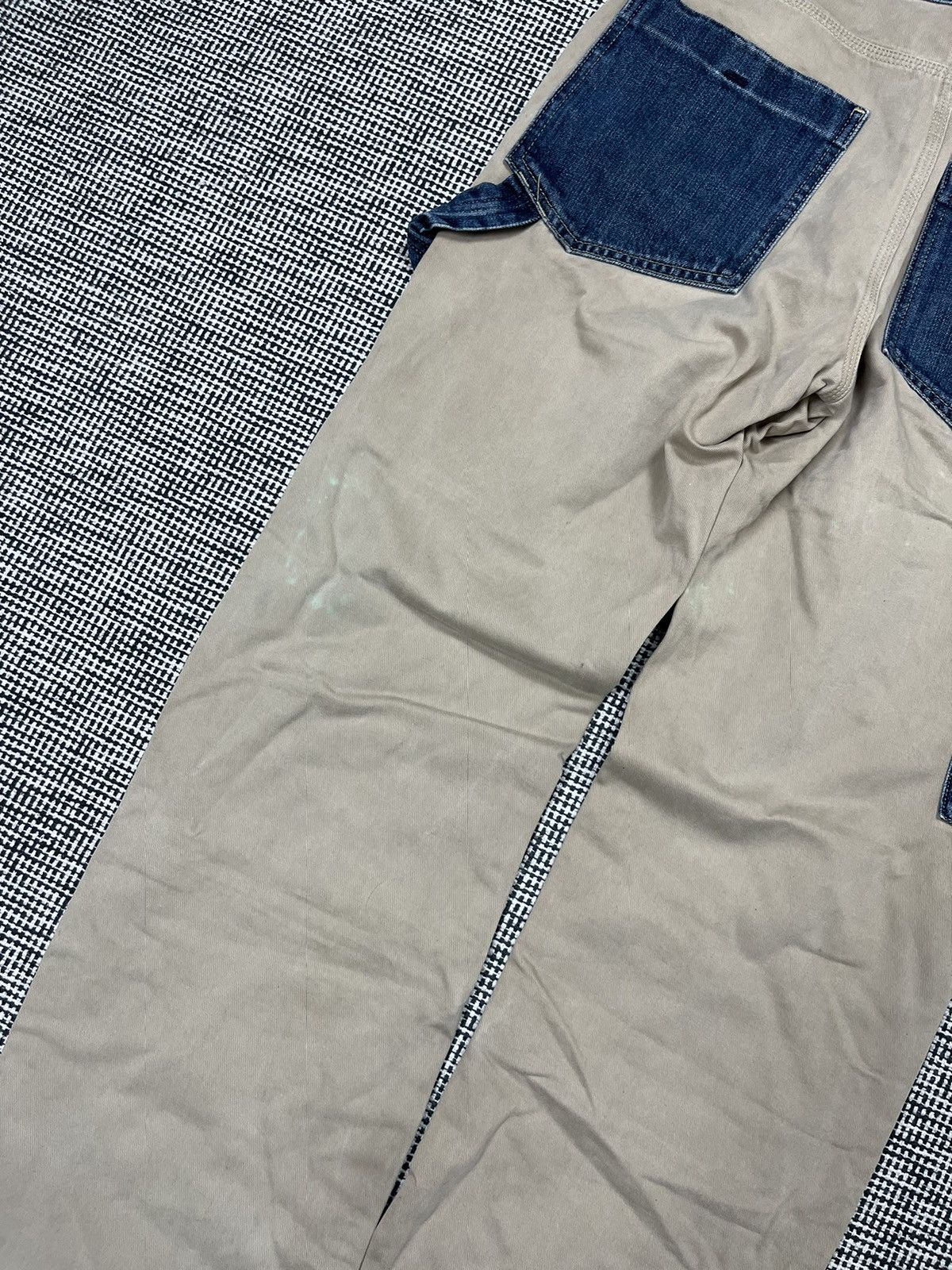Japanese Brand Take Two denim/chino paneled patchwork jeans rare Size US 29 - 5 Thumbnail
