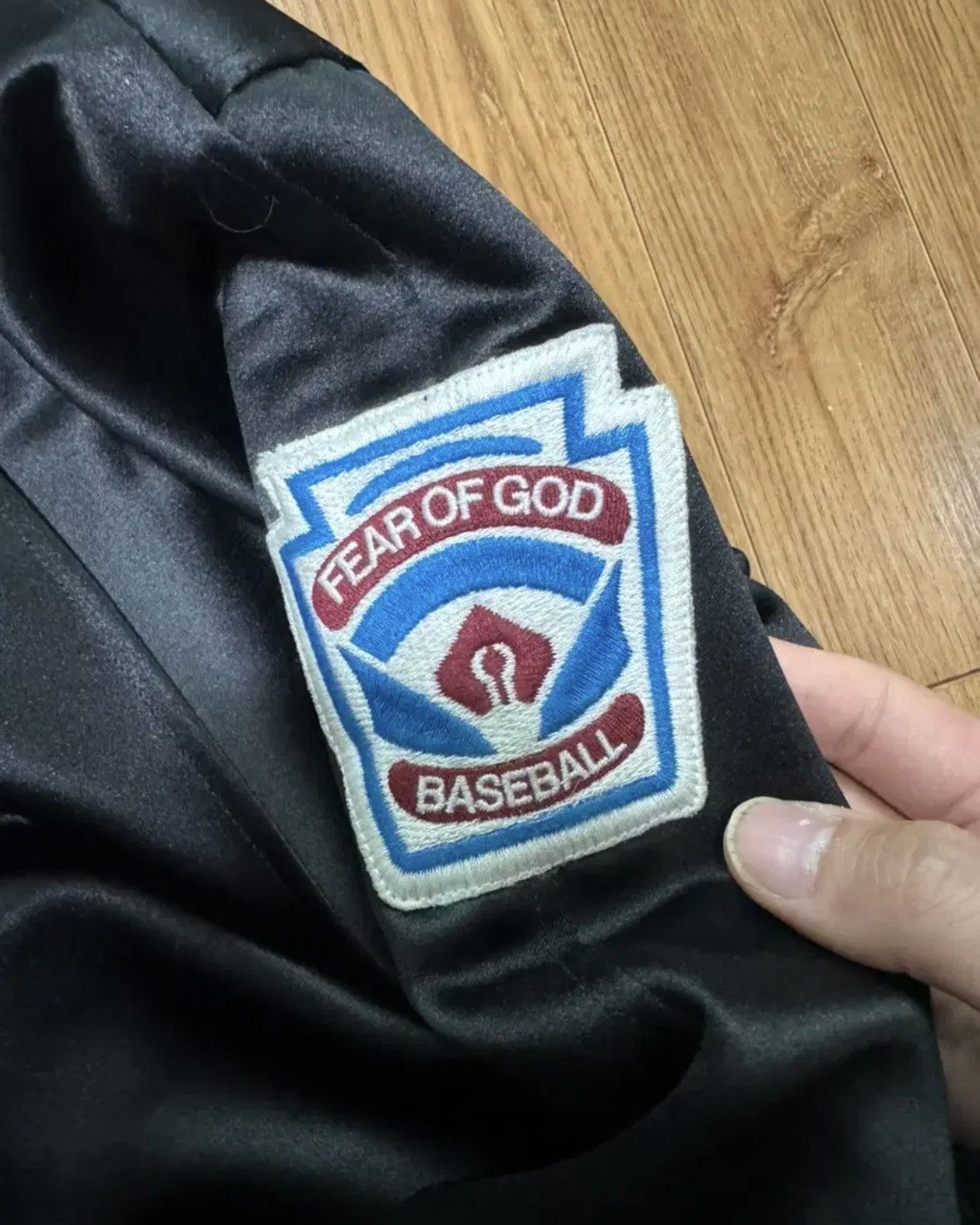 Fear of God Fear Of God Fifth Satin Manuel Baseball Jacket Size US XL / EU 56 / 4 - 5 Thumbnail