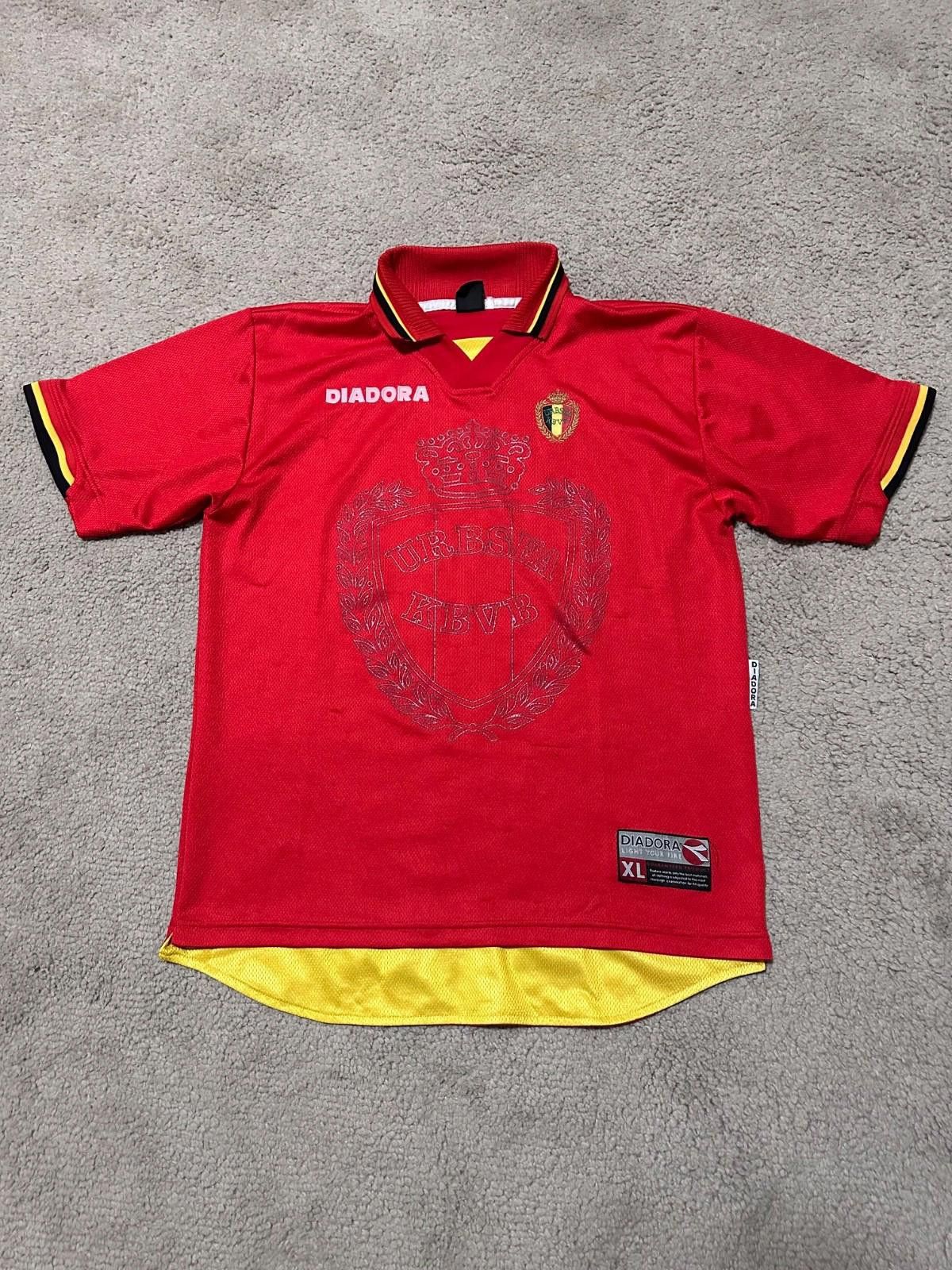 Diadora Diadora Belgium 1996/97 Home Football Shirt Soccer Jersey XL Size US XL / EU 56 / 4 - 1 Thumbnail