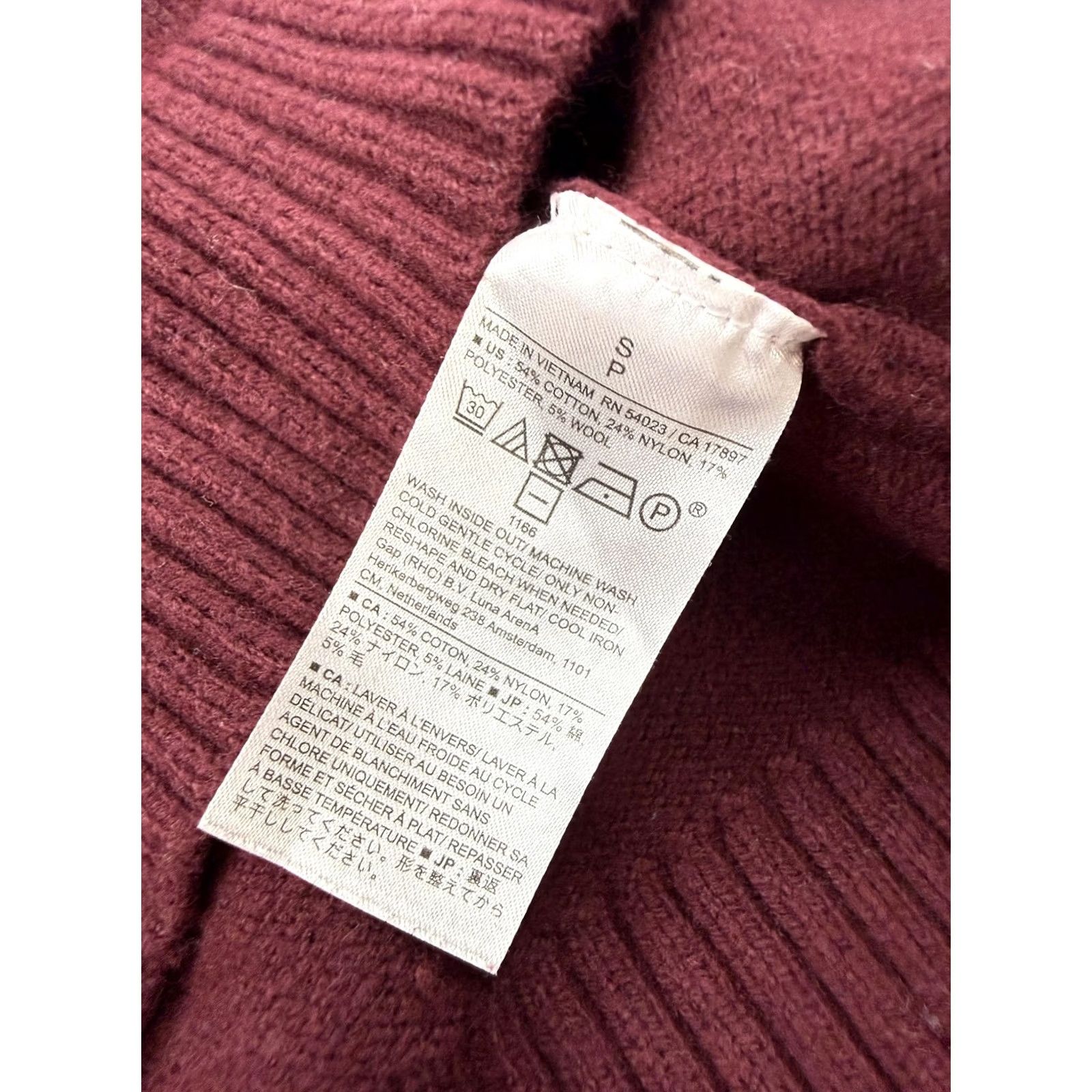 Banana Republic Banana Republic Sweater Womens Small Red V-Neck Raglan Knit Pullover Soft Size S / US 4 / IT 40 - 5 Thumbnail