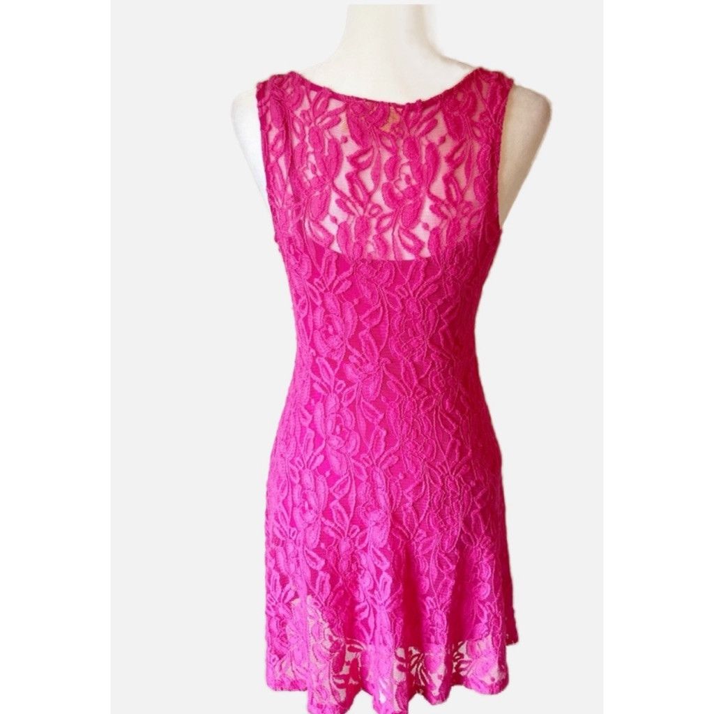 Free People NWT! Free People Lace Swing Dress Hot Pink Size S 2-Piece Size S / US 4 / IT 40 - 5 Thumbnail
