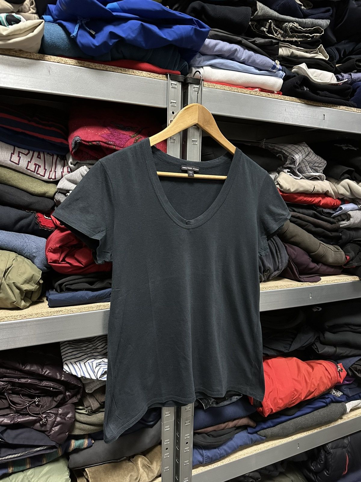 James Perse James Perse Standard Japanese Women’s Black T-Shirt Top 2 Size M / US 6-8 / IT 42-44 - 2 Thumbnail