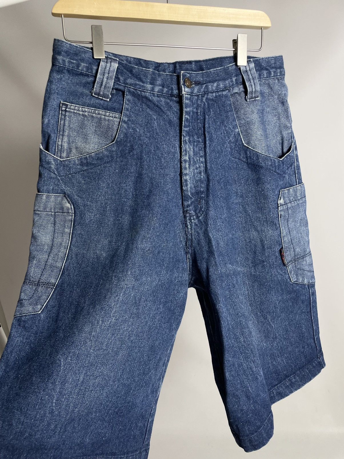 JNCO VINTAGE 💧Anti League Denim Multi Pocket hip hop jorts Shorts Size US 31 - 4 Thumbnail