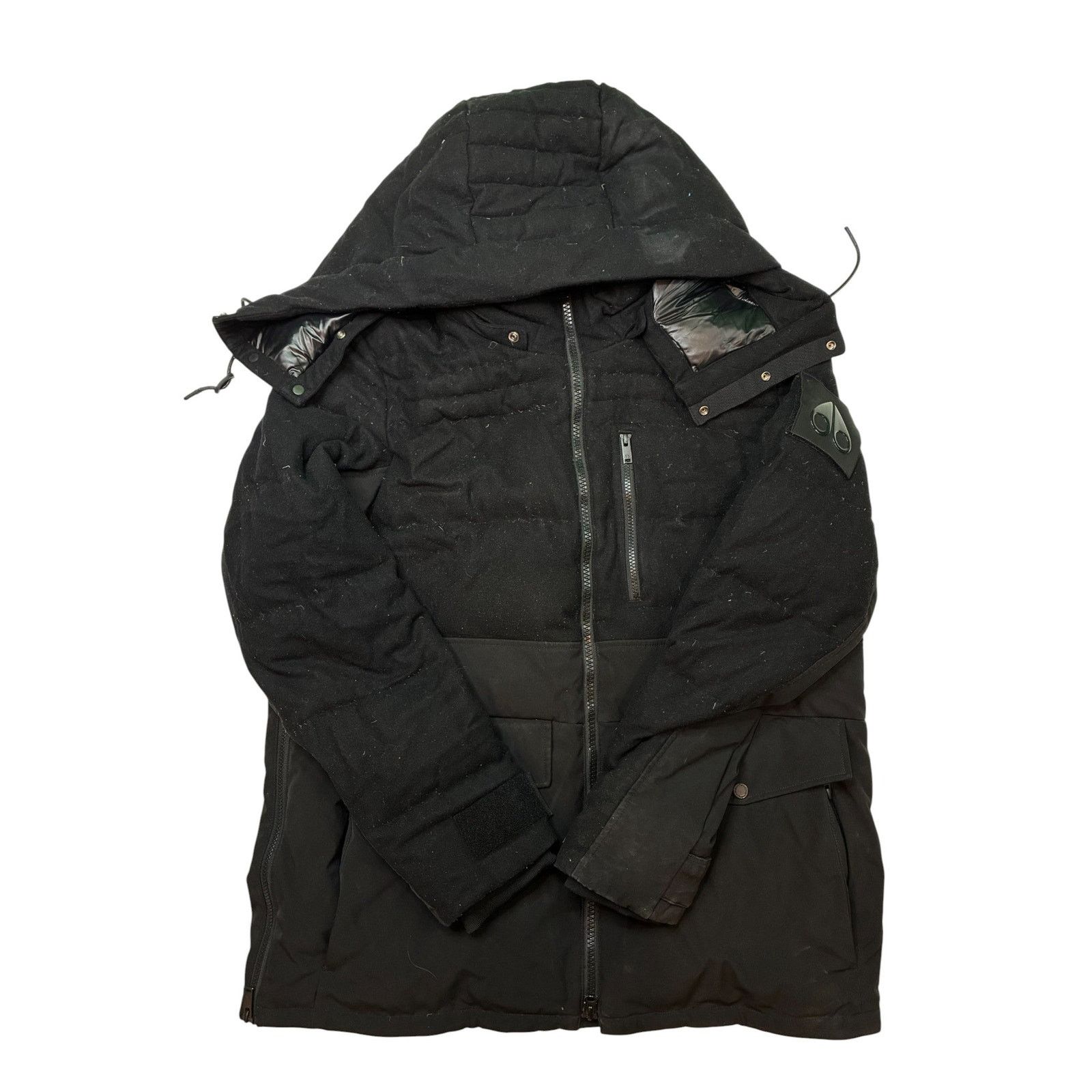 Moose Knuckles Moose Knuckles Two Tone Black Parka Jacket Size L / US 10 / IT 46 - 1 Thumbnail