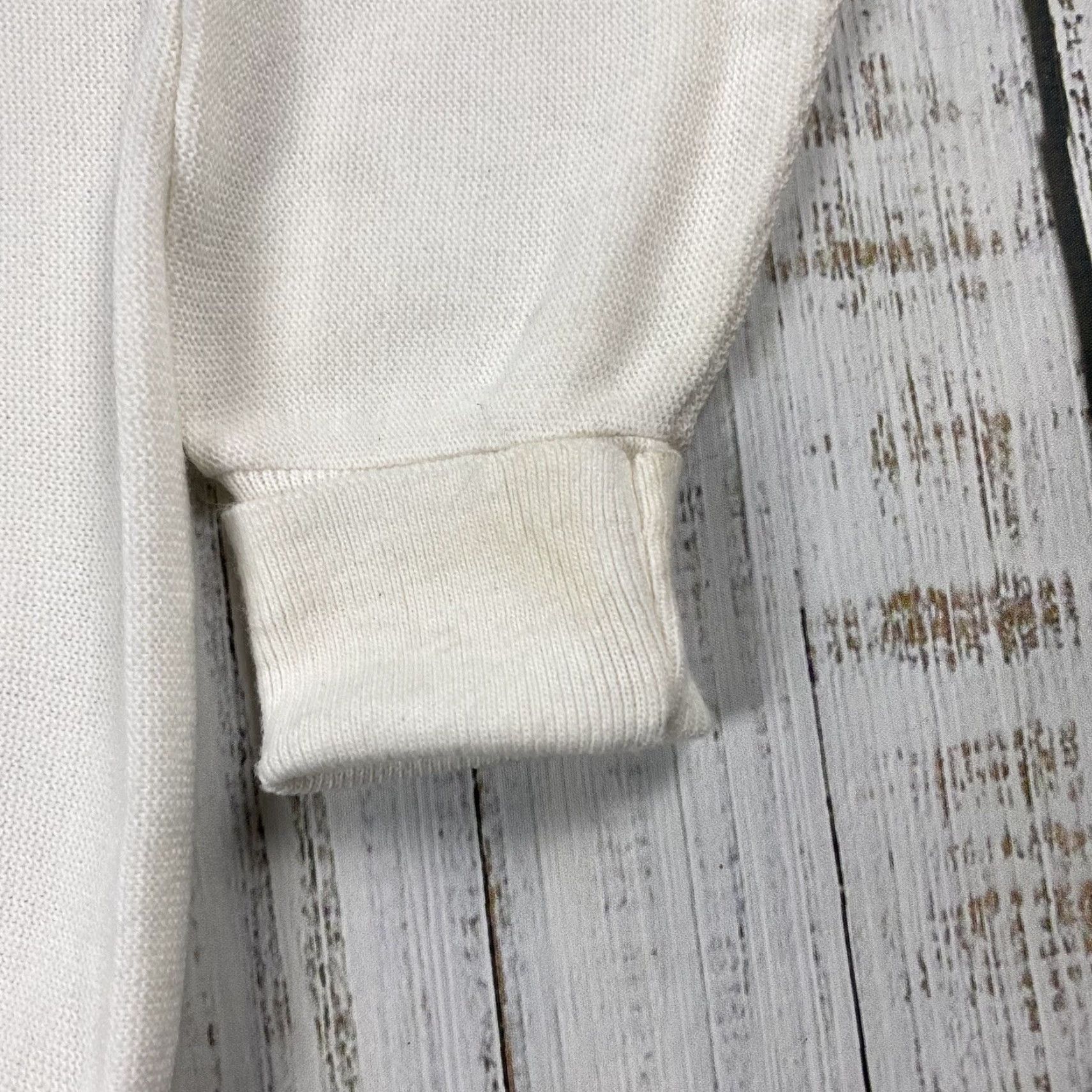 Izod VINTAGE IZOD Cardigan Sweater White Mens L Regular 80s USA Logo Knit 100% Acrylic Front-Logo Knitwear Size US L / EU 52-54 / 3 - 8 Thumbnail