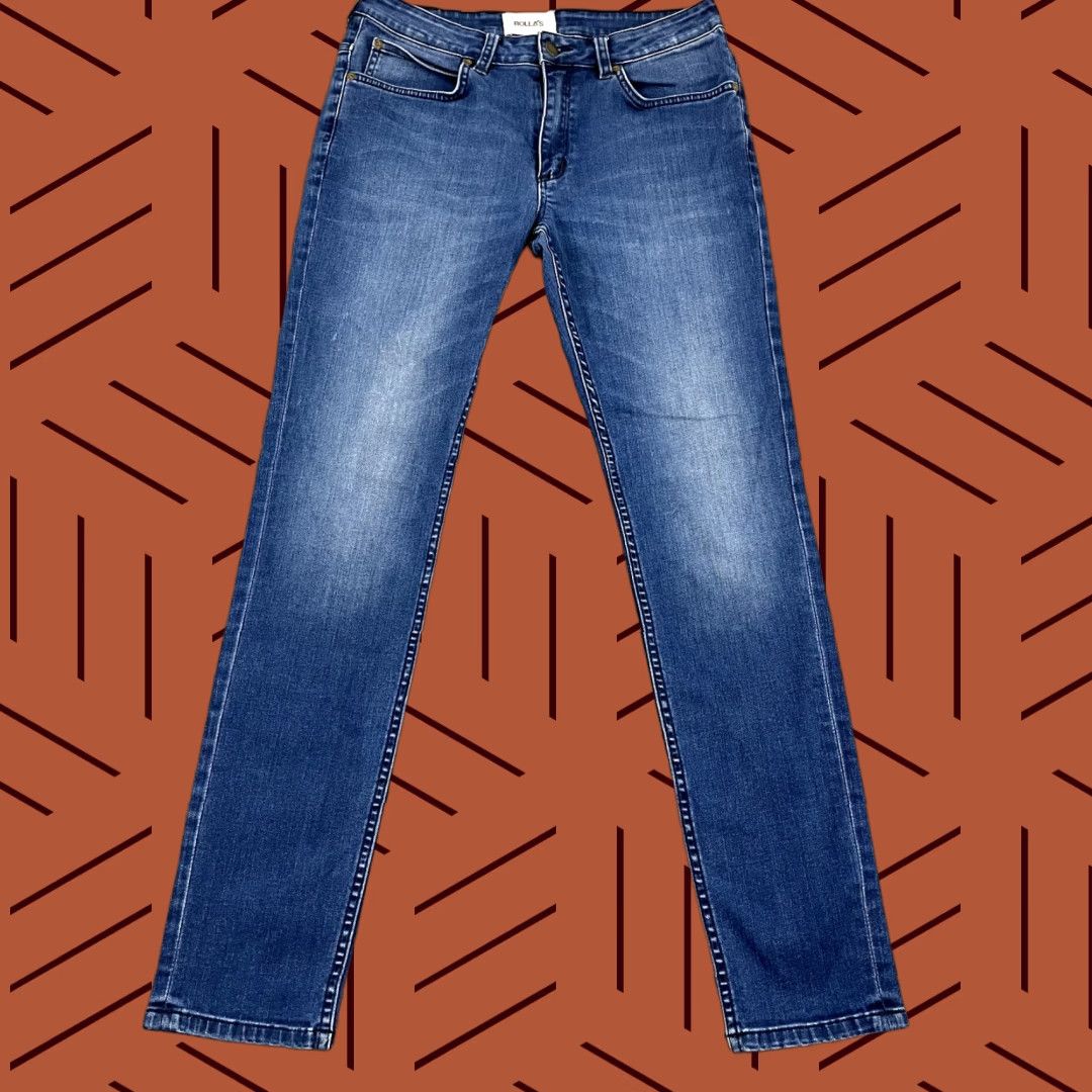 Denime ROLLAS Jeans Mens 32 x 32 (Fits 31x31) Stinger Skinny Fit Stretch Blue Denim Size US 32 / EU 48 - 1 Thumbnail