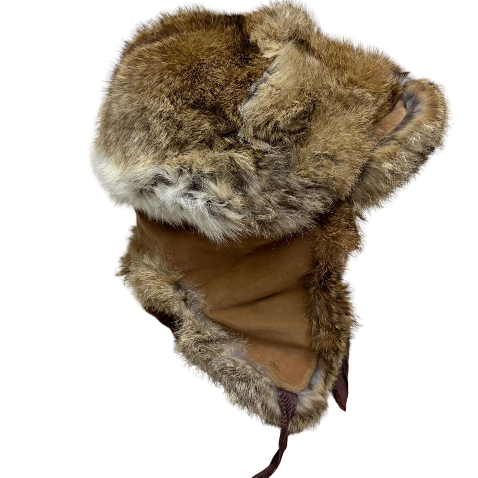L.L. Bean Vintage RABBIT FUR LL BEAN Winter Trapper Hat Ushanka Small Size ONE SIZE - 5 Thumbnail