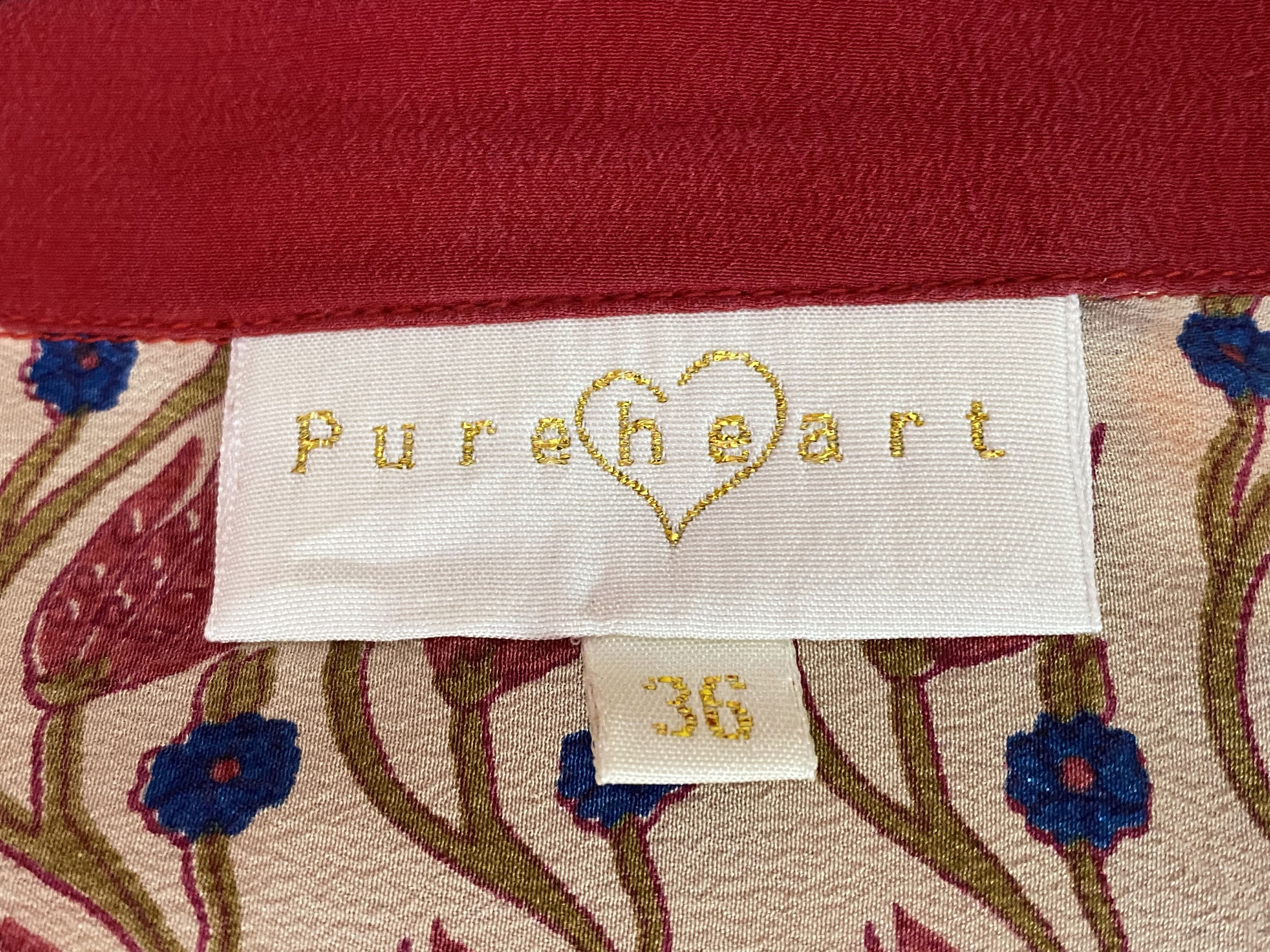 Vintage Pureheart Vintage Women's Silk Shirt - 36 S Size XS / US 0-2 / IT 36-38 - 4 Thumbnail