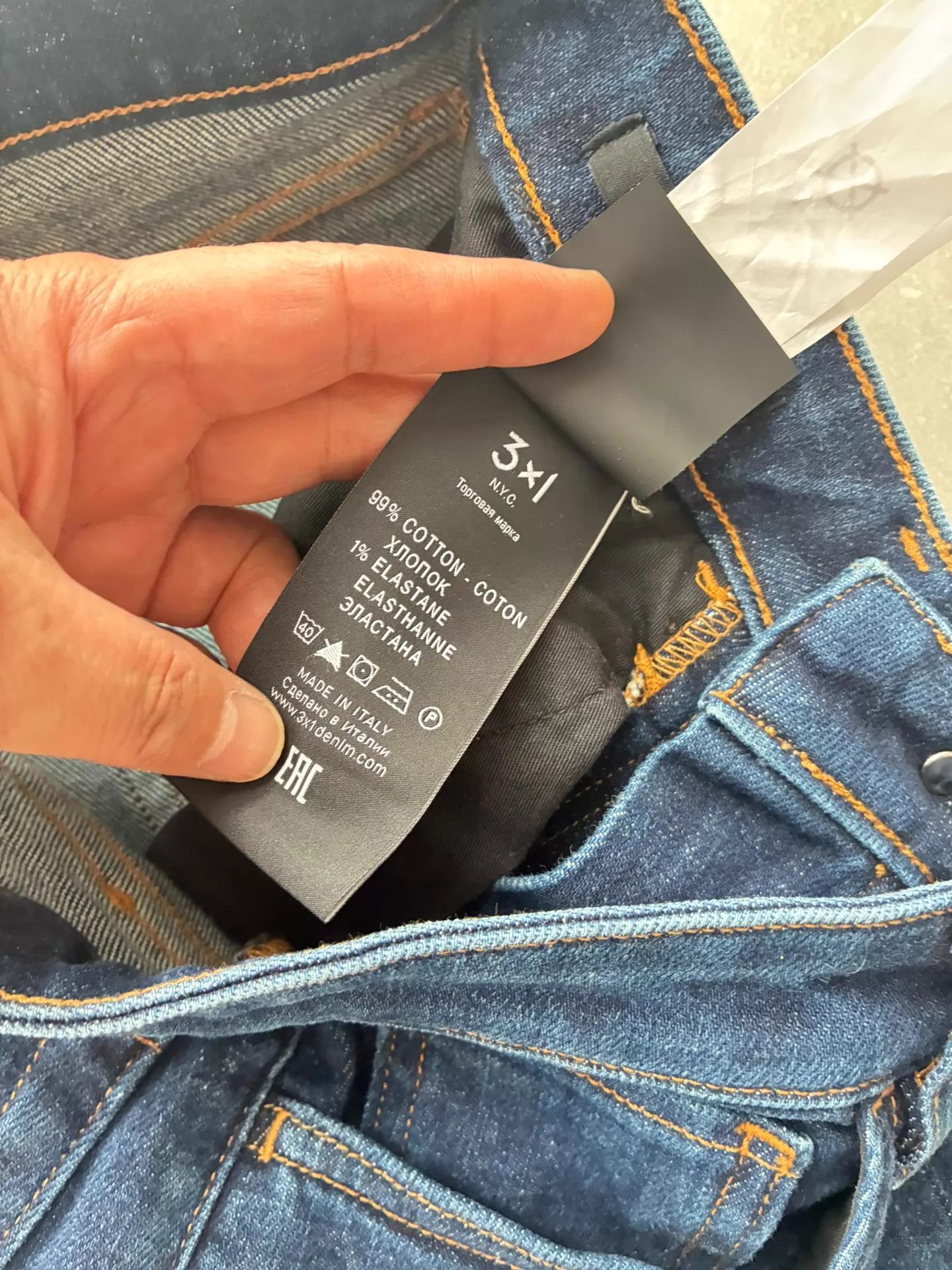 3x1 3x1 Italian Flare Jeans Dark Blue 25 Size 25" / US 0 / IT 36 - 6 Thumbnail