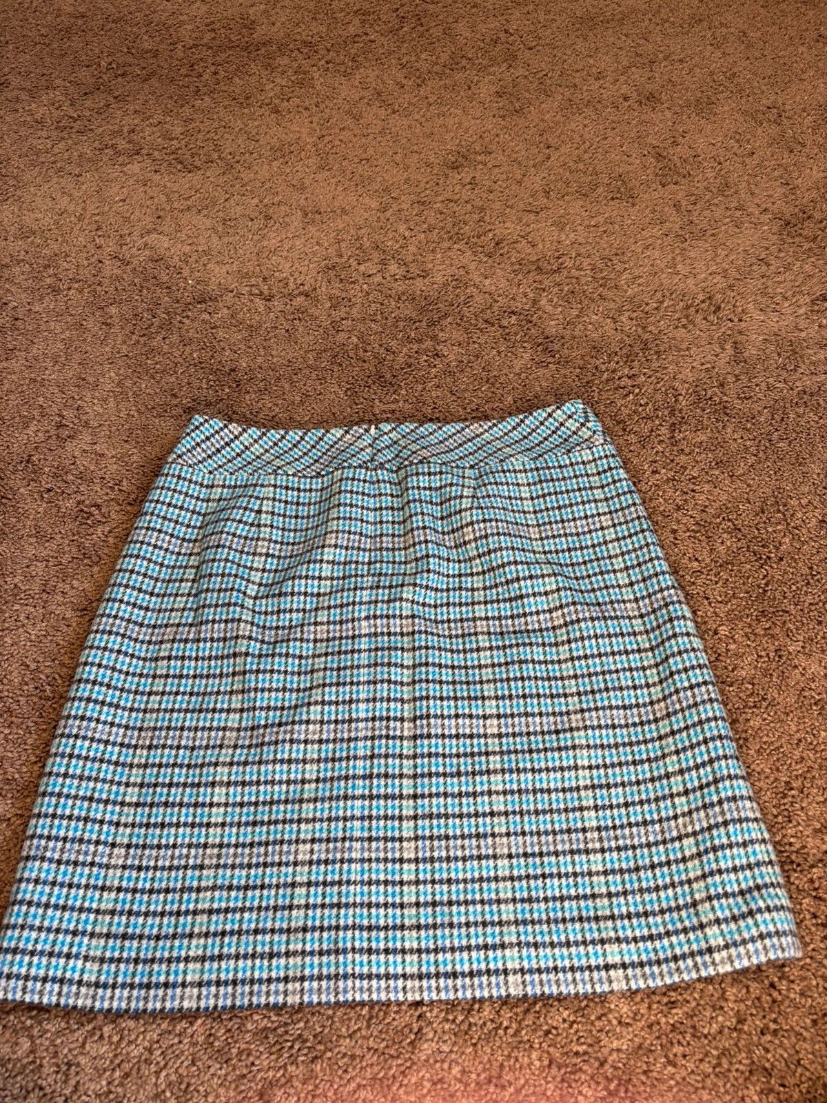 Talbots Talbots Skirt Women's Blue Black Wool Blend Plaid A-Line Size 30" / US 8 / IT 44 - 6 Thumbnail