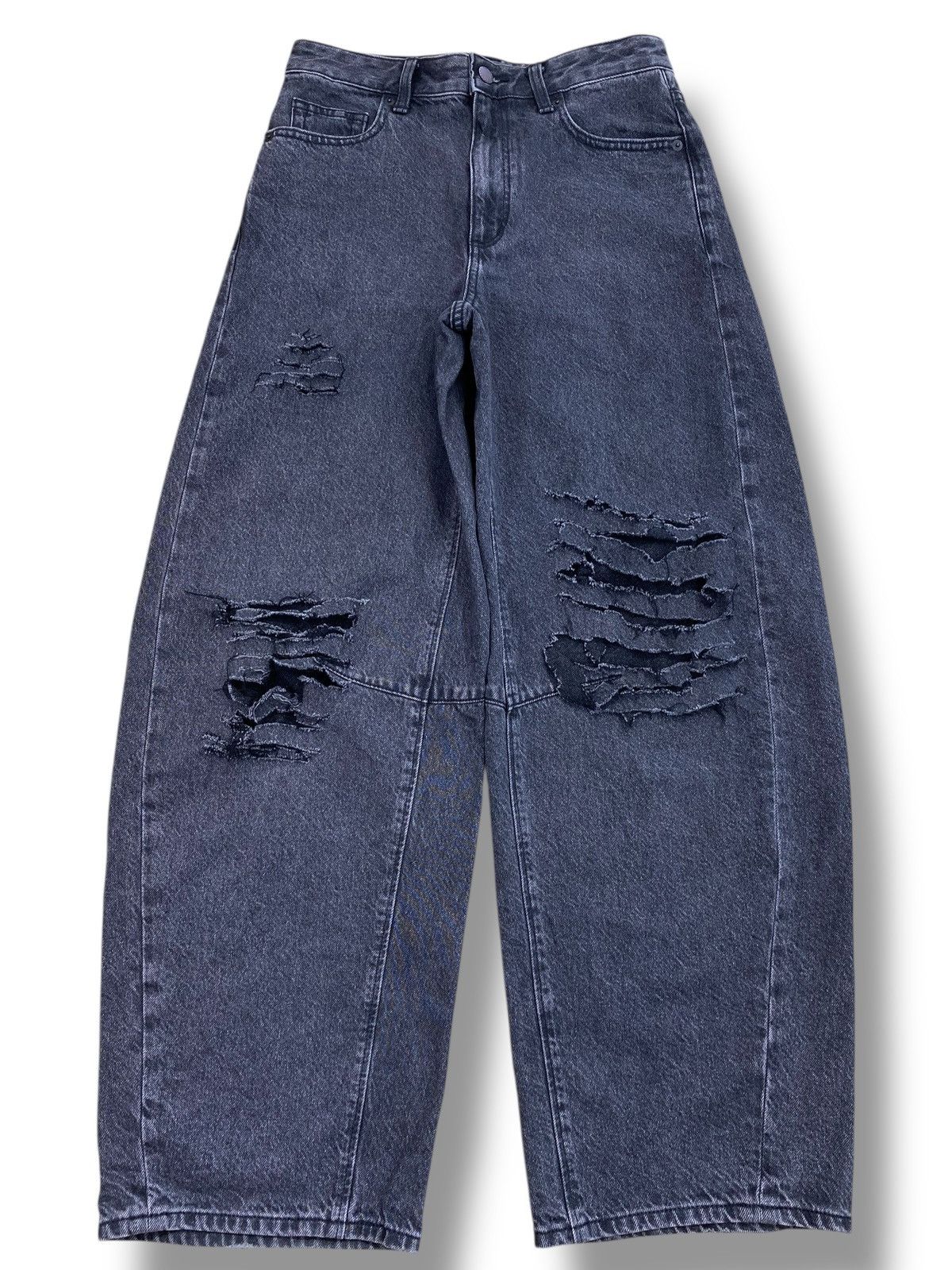 GU GU Baggy Black Wash Style Ripped Jeans Size US 28 / EU 44 - 1 Thumbnail