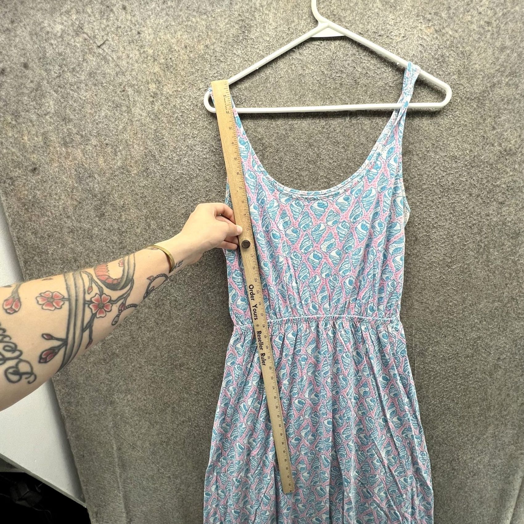 Lilly Pulitzer Lilly Pulitzer Dress Womens Medium Blue Paisley Scoop Neck Maxi Sundress Jersey Size M / US 6-8 / IT 42-44 - 3 Thumbnail