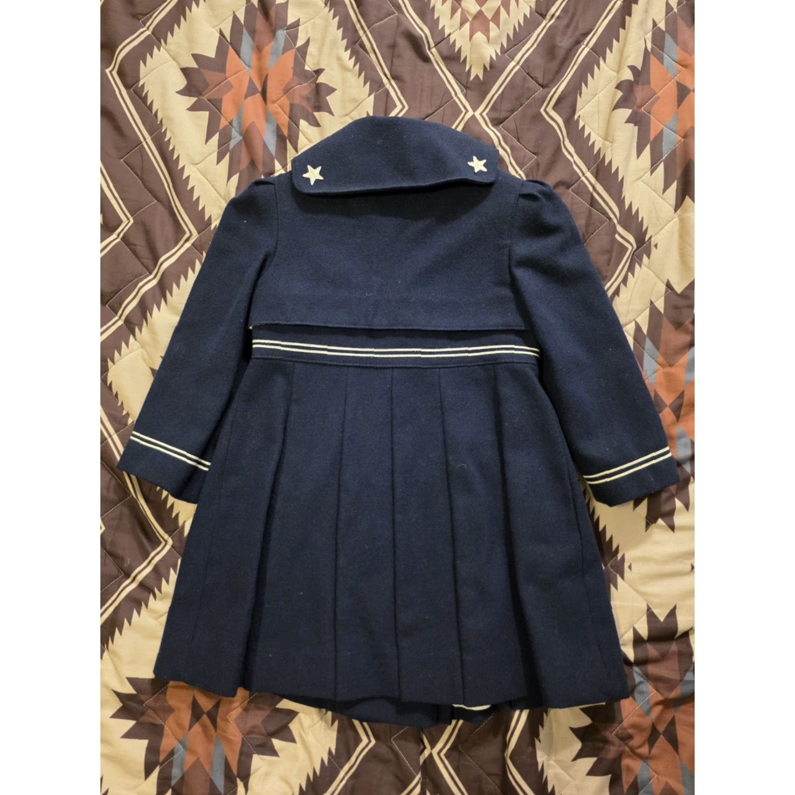 Vintage VINTAGE Rothschild Little Girls Wool Naval Coat Blue USA Union Made Size 6 EUC Size US S / EU 44-46 / 1 - 2 Thumbnail