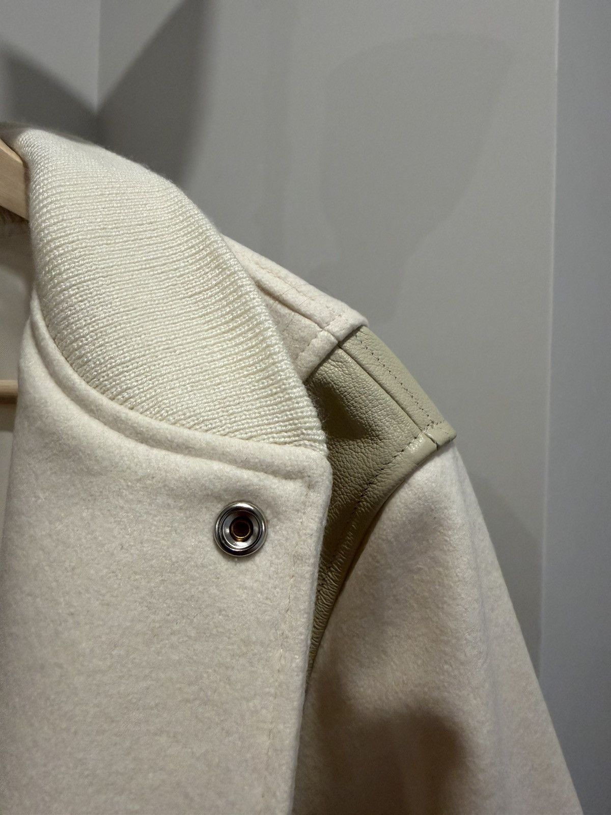CQP DEADSTOCK White & Creme Bomber USA MADE Size US M / EU 48-50 / 2 - 11 Thumbnail
