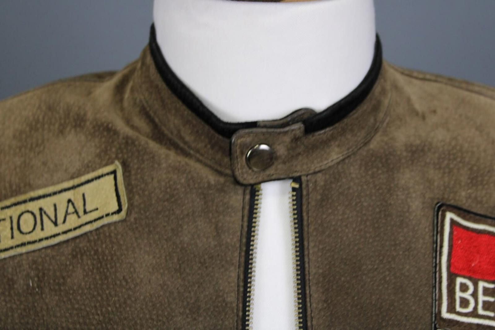 Designer Melbourne Racing Benzene Leather Biker Jacket Size 48 Size US M / EU 48-50 / 2 - 6 Thumbnail