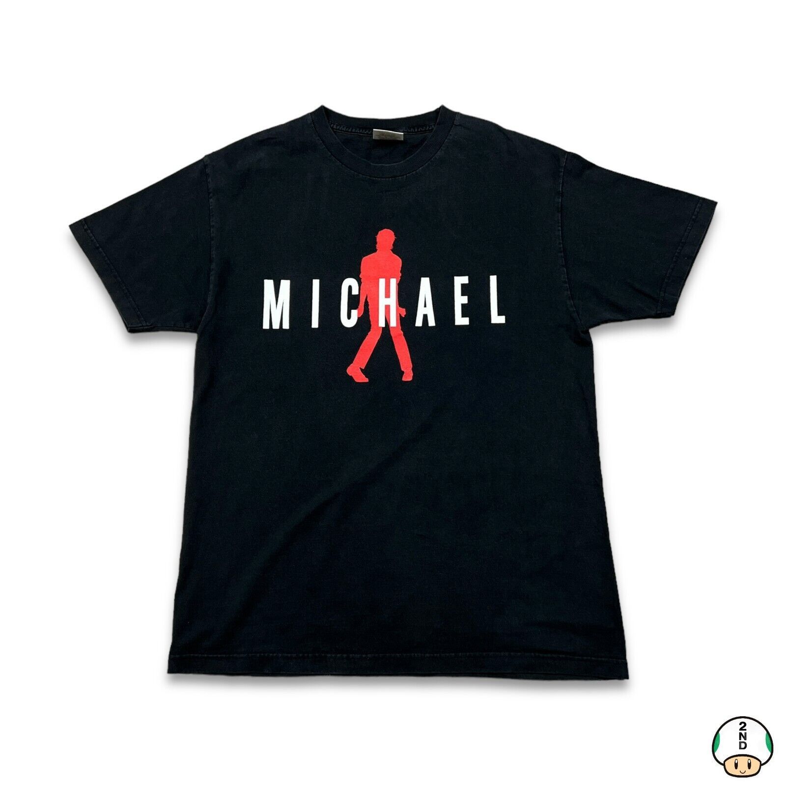 Michael Jackson × Rap Tees × Vintage Vintage 90s Air Michael Jackson T Shirt Short Sleeve Tee Size US L / EU 52-54 / 3 - 1 Thumbnail