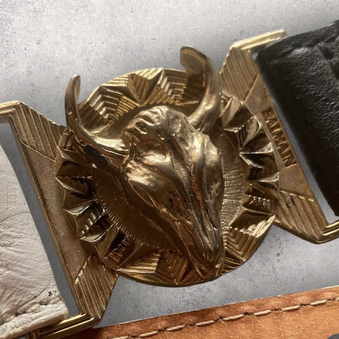 Balmain Balmain Double Bull Buckle Belt Size 32 - 4 Thumbnail