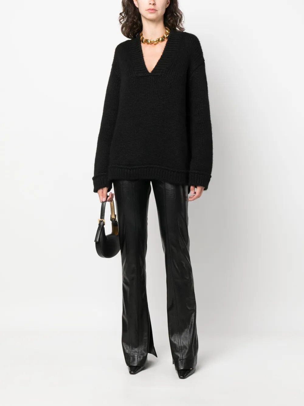 Tom Ford o1y0226 V-neck Sweater in Black Size S / US 4 / IT 40 - 4 Thumbnail