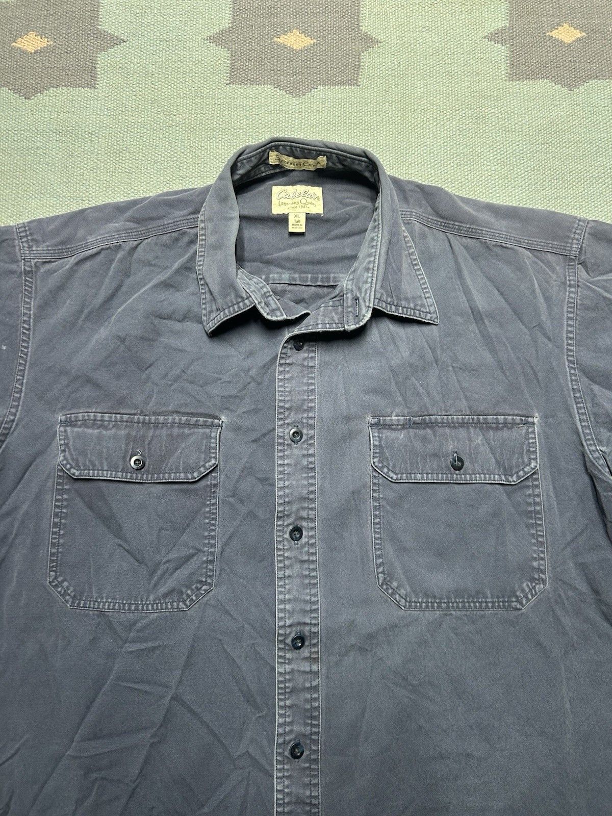 Vintage Vintage cabelas button shirt stonewash canvas cotton XL tall Size US XL / EU 56 / 4 - 3 Thumbnail