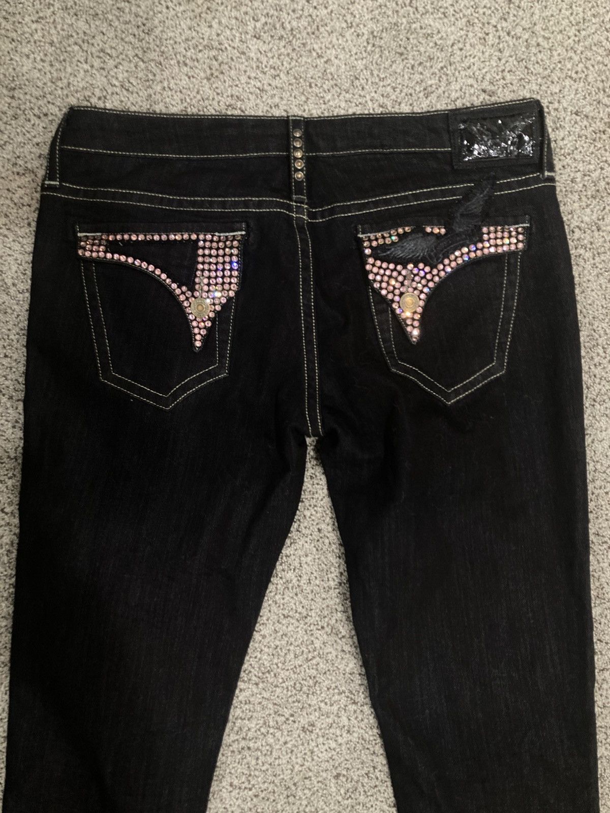 Robins Jeans RARE ROBINS JEAN BLACK + PINK Size US 30 / EU 46 - 2 Thumbnail