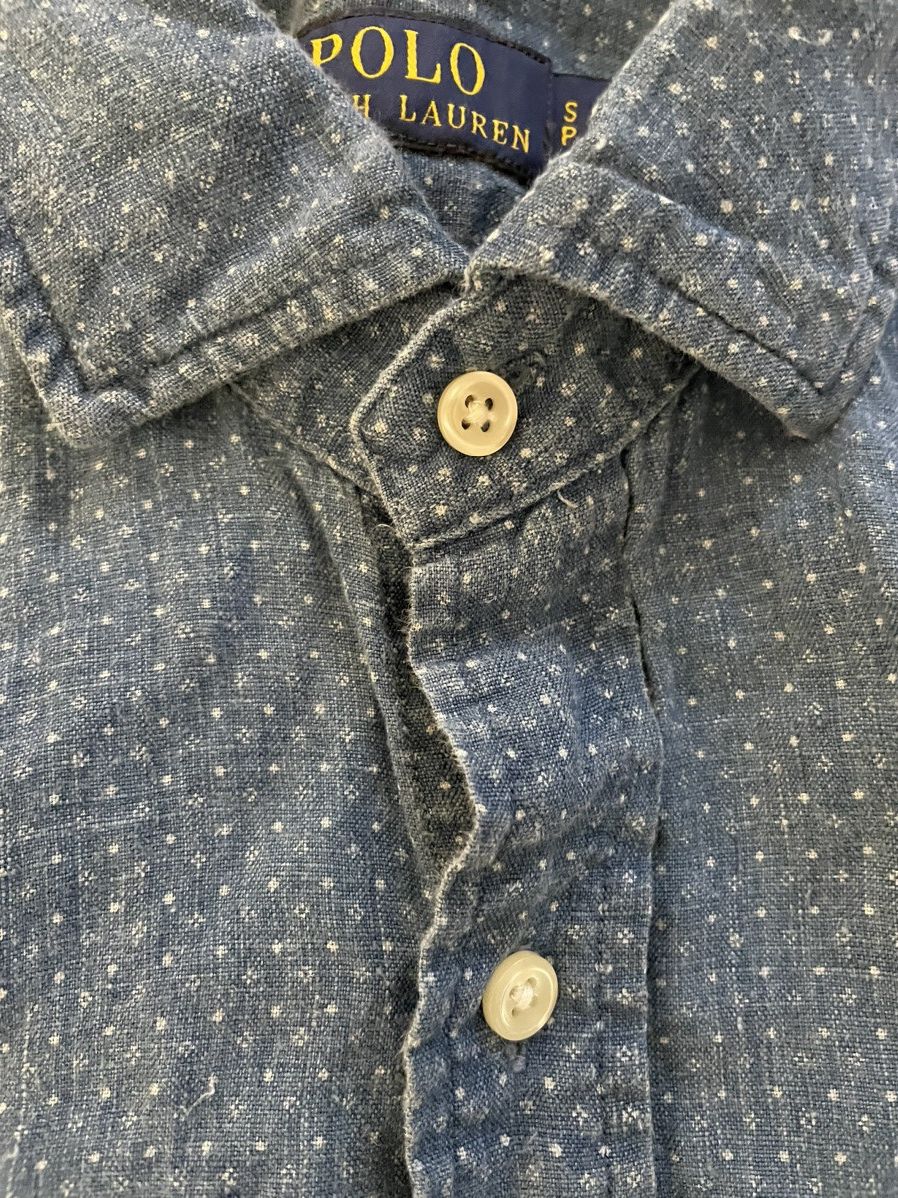 Polo Ralph Lauren Dot Indigo Linen Shirt Size US S / EU 44-46 / 1 - 3 Thumbnail