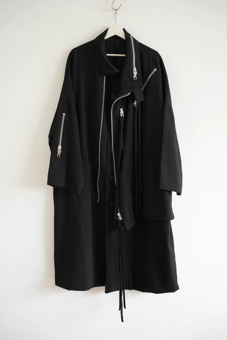 Yohji Yamamoto Yohji Yamamoto 20 oz Zip Ribbon Chain coat 2502-Nextarrow Size US L / EU 52-54 / 3 - 1 Thumbnail