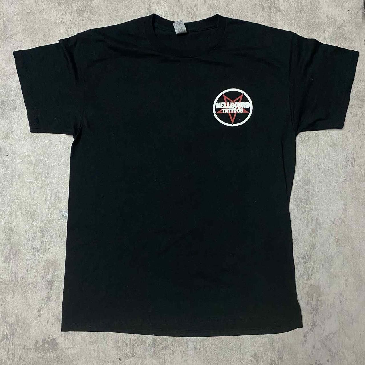 Gildan Hellbound Tattoos black and red streetwear tee #goth Size US L / EU 52-54 / 3 - 4 Thumbnail