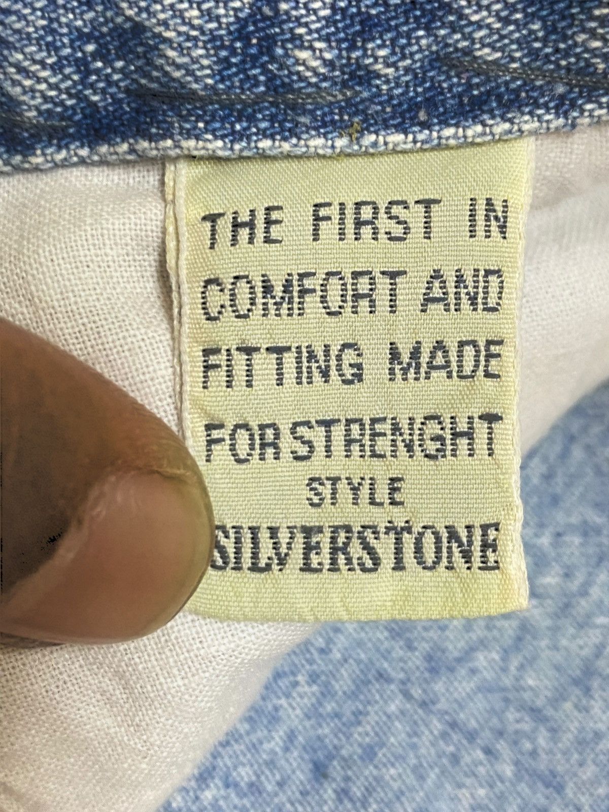 Mason's Vintage Masons by Silver Stone Faded Wash Distressed Jeans Size US 30 / EU 46 - 22 Thumbnail