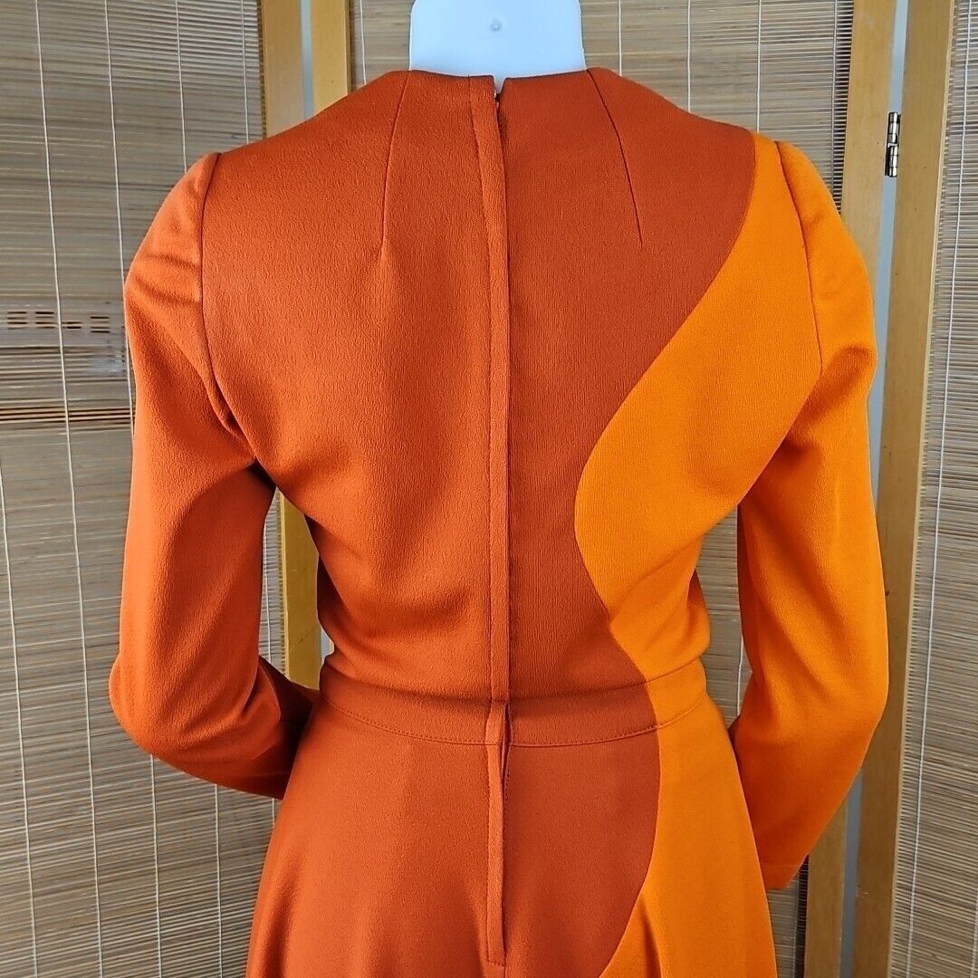Handmade Vintage Handmade Maxi Dress Womens Sz S Groovy 70s Orange Wa Size S / US 4 / IT 40 - 9 Thumbnail