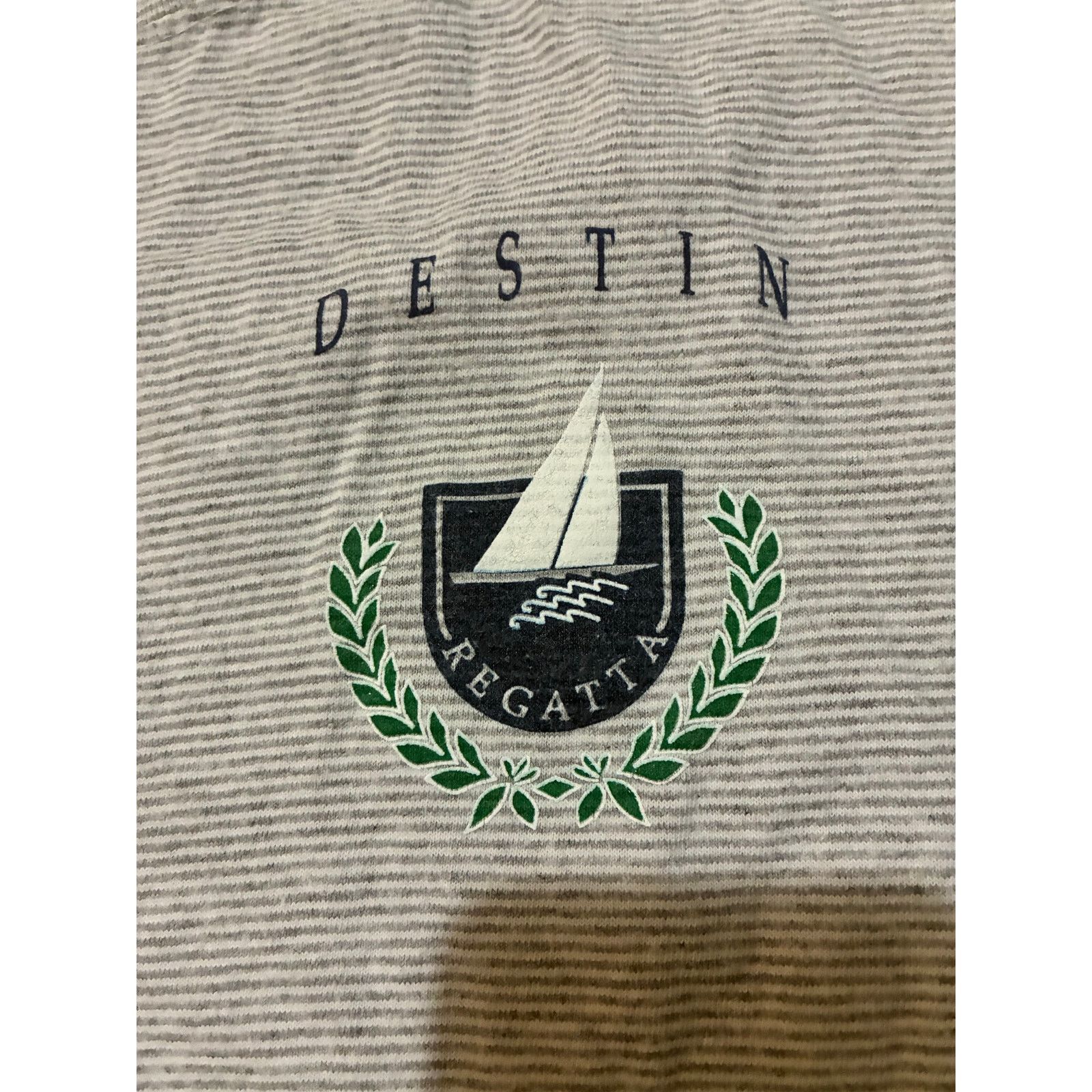 Other Vintage Destin Florida Striped T-Shirt Gray White XXL USA Size US XXL / EU 58 / 5 - 1 Thumbnail