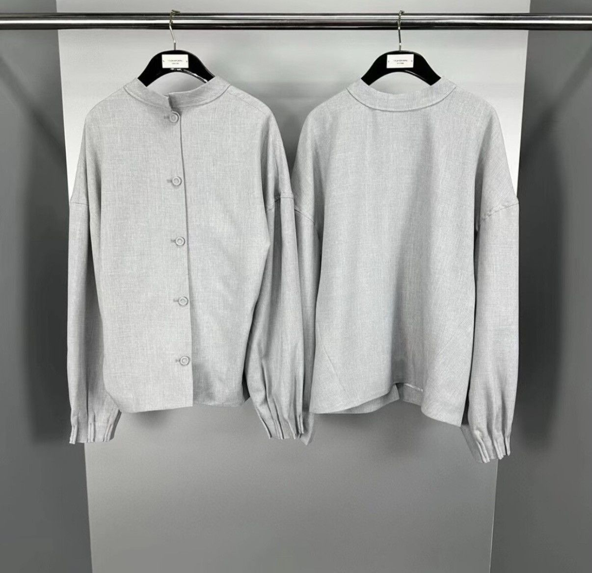 Dior Dior Light Grey Stand Collar Jacket J41 Size US M / EU 48-50 / 2 - 1 Thumbnail