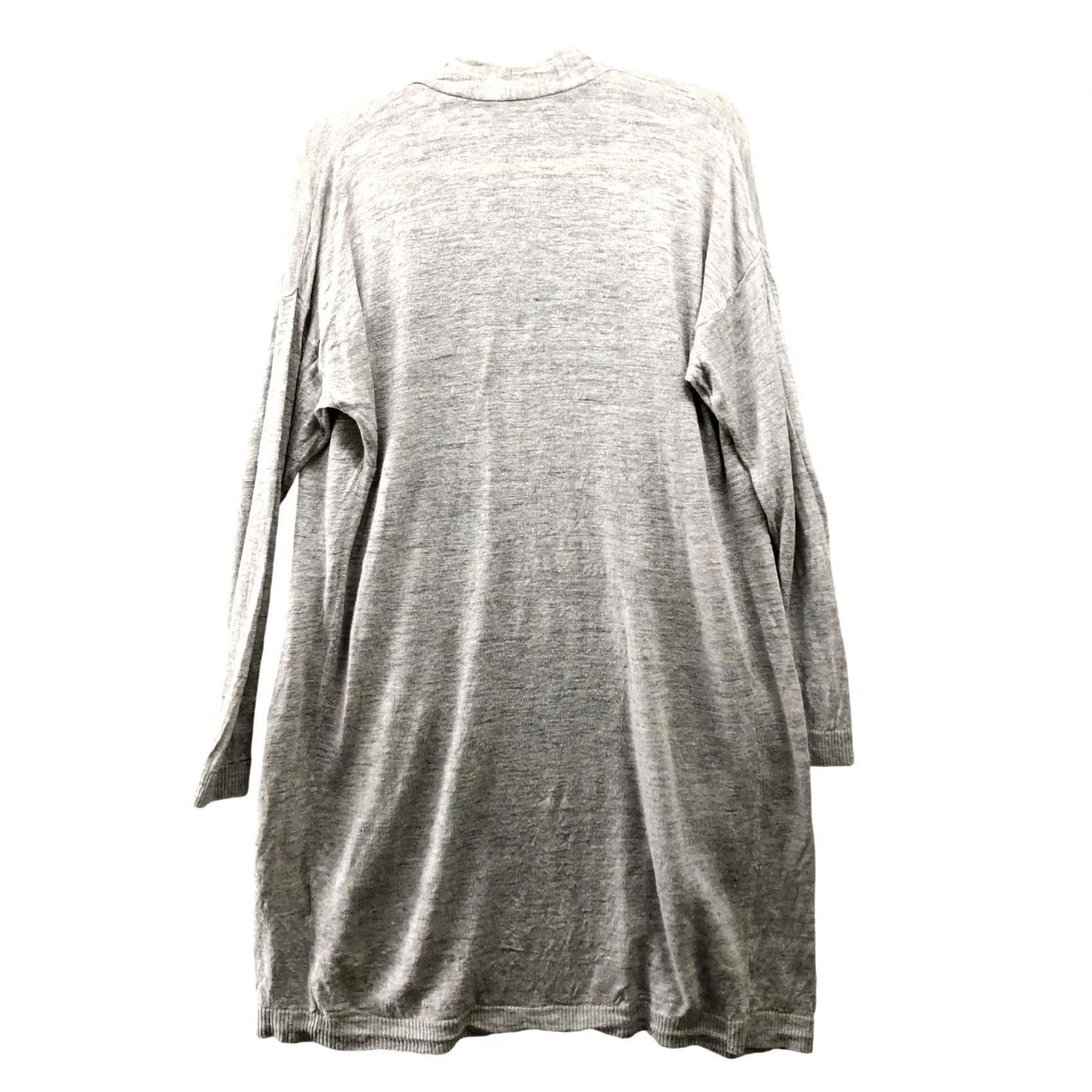 Uniqlo Uniqlo Cardigan Womens L Gray Longline Long Open Front Knit Size L / US 10 / IT 46 - 2 Thumbnail